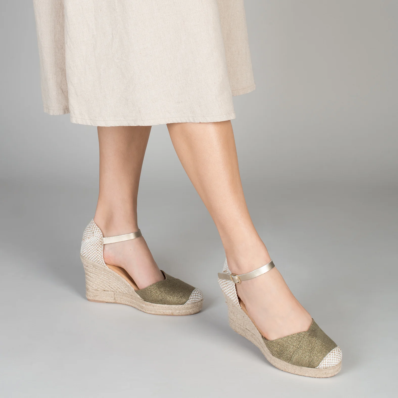 CONIL – Cuñas de esparto KAKI de lino - Image 6