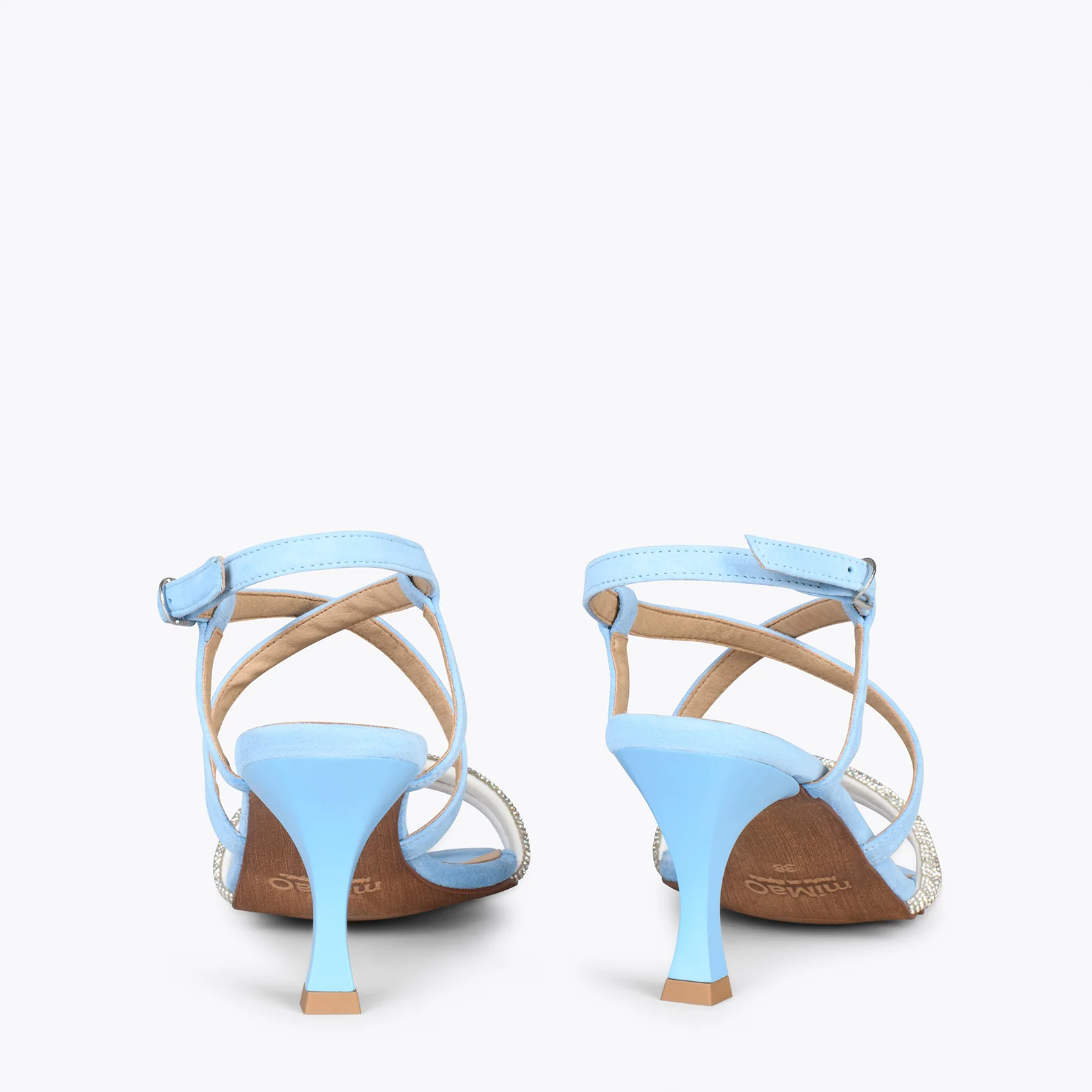 SHINY - Sandalias de tiras brillantes AZUL - Image 4