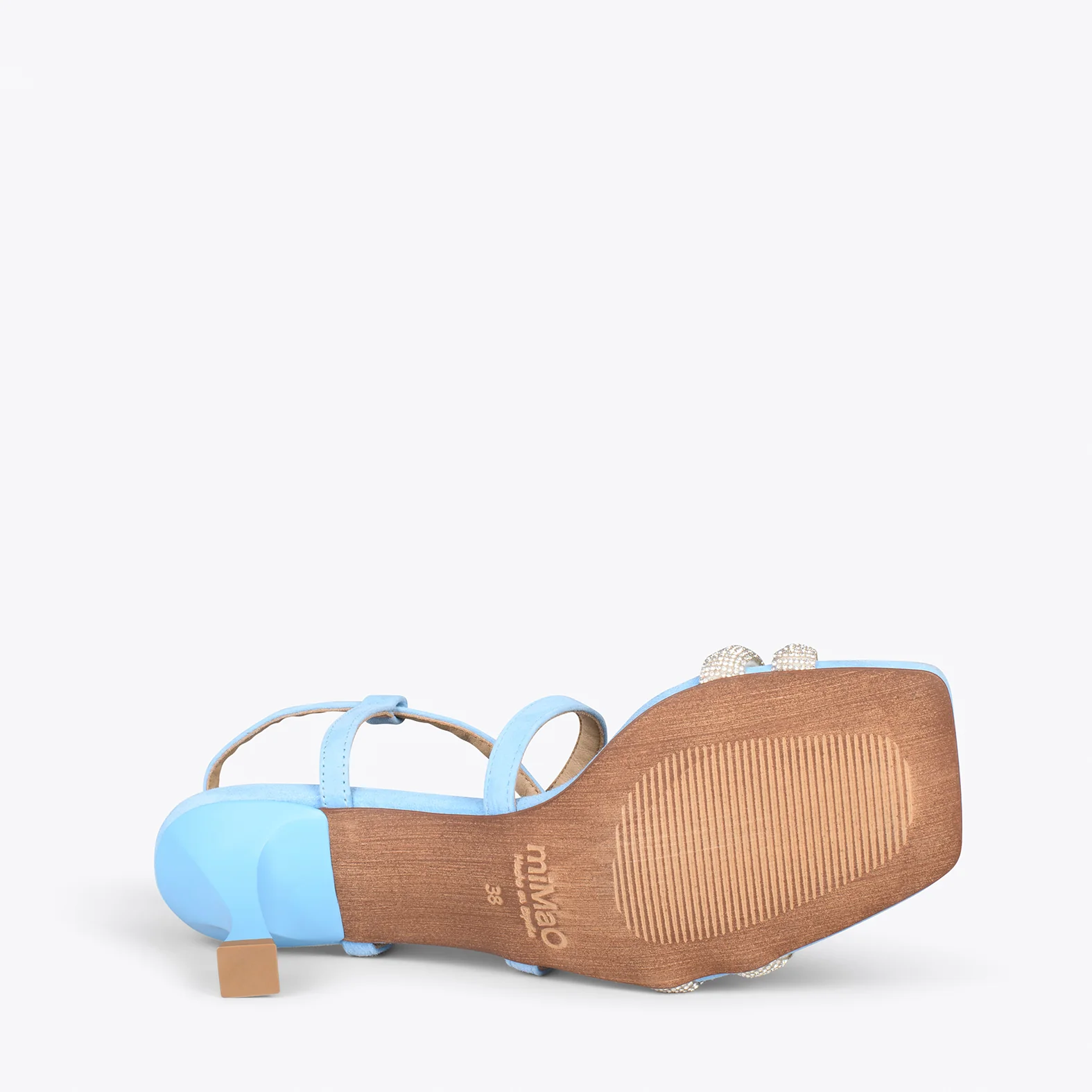 SHINY - Sandalias de tiras brillantes AZUL - Image 5
