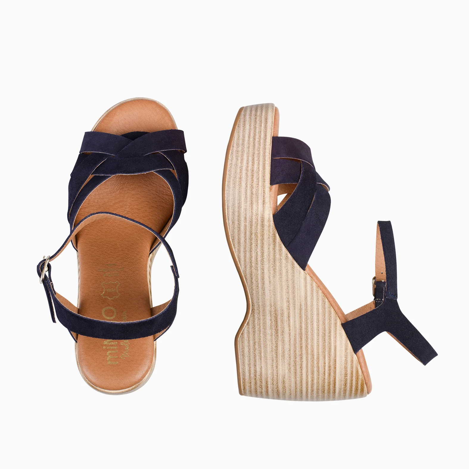 MALIBÚ – Sandalia cangrejera con cuña MARINO - Image 5