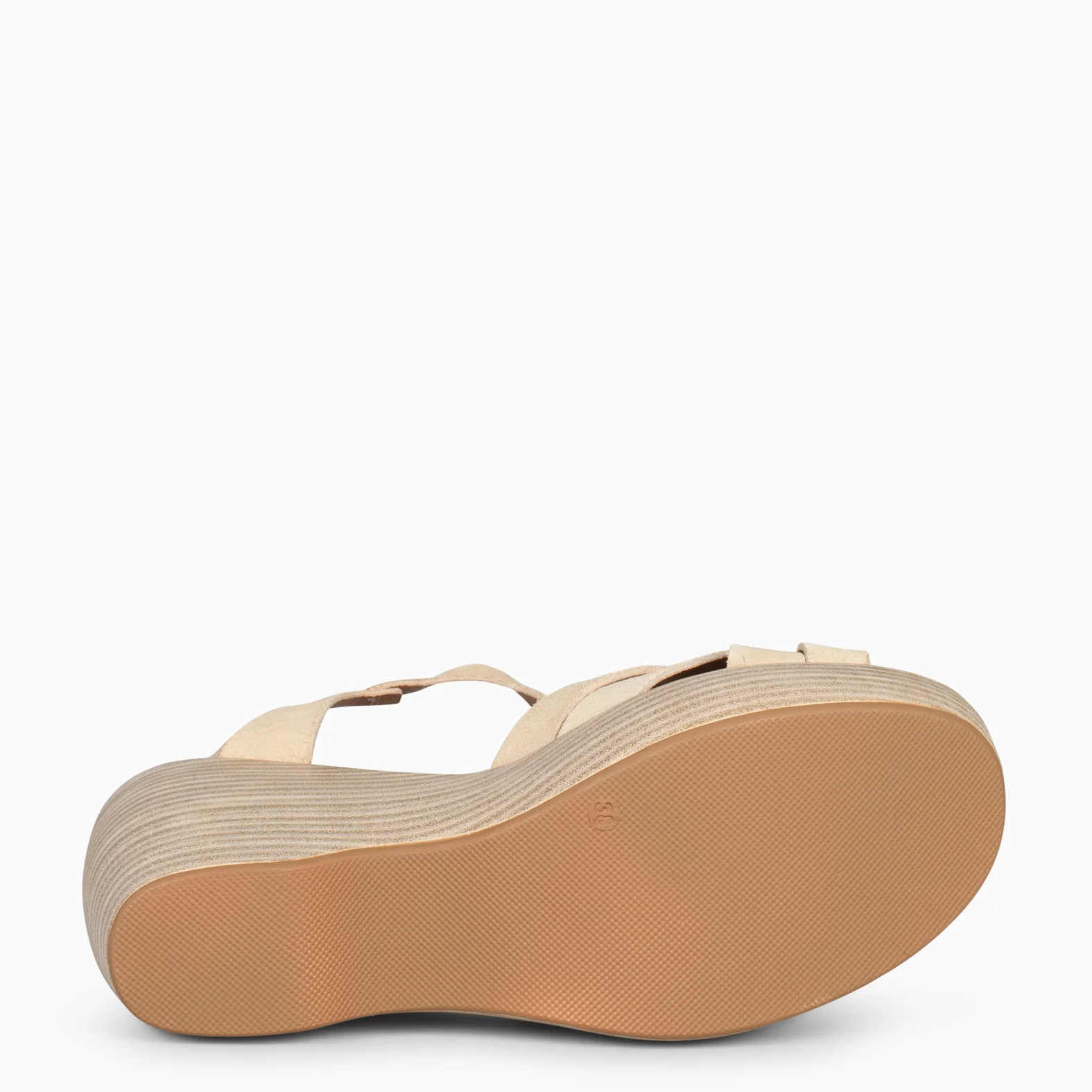 MALIBÚ – Sandalia cangrejera con cuña CAMEL - Image 4