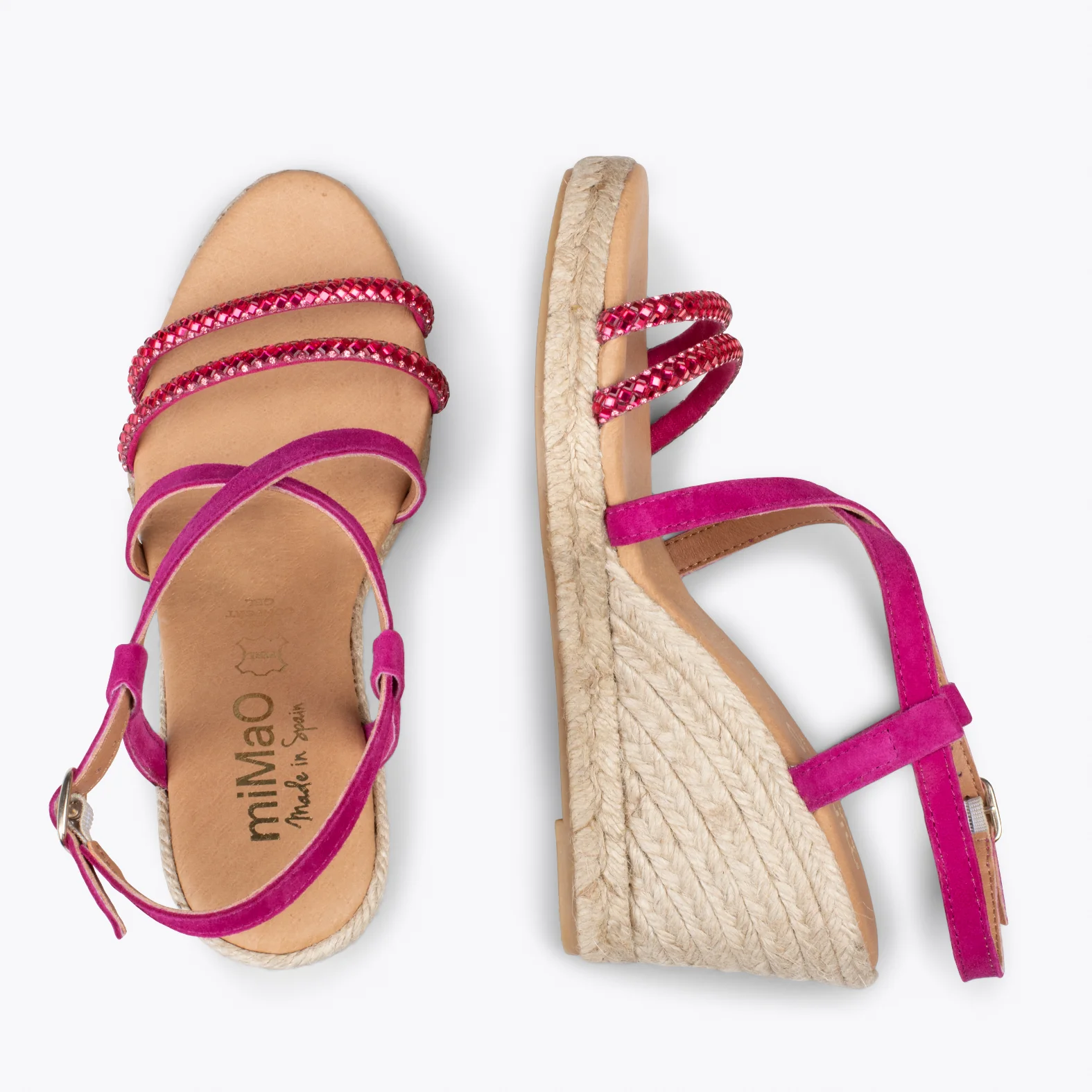 MORAIRA - Cuña de yute FUCSIA - Image 3
