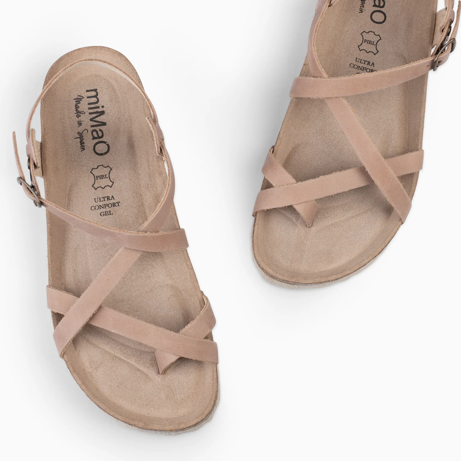 BOHEMIAN – Sandalias BIO con pulsera de dedo TAUPE - Image 2