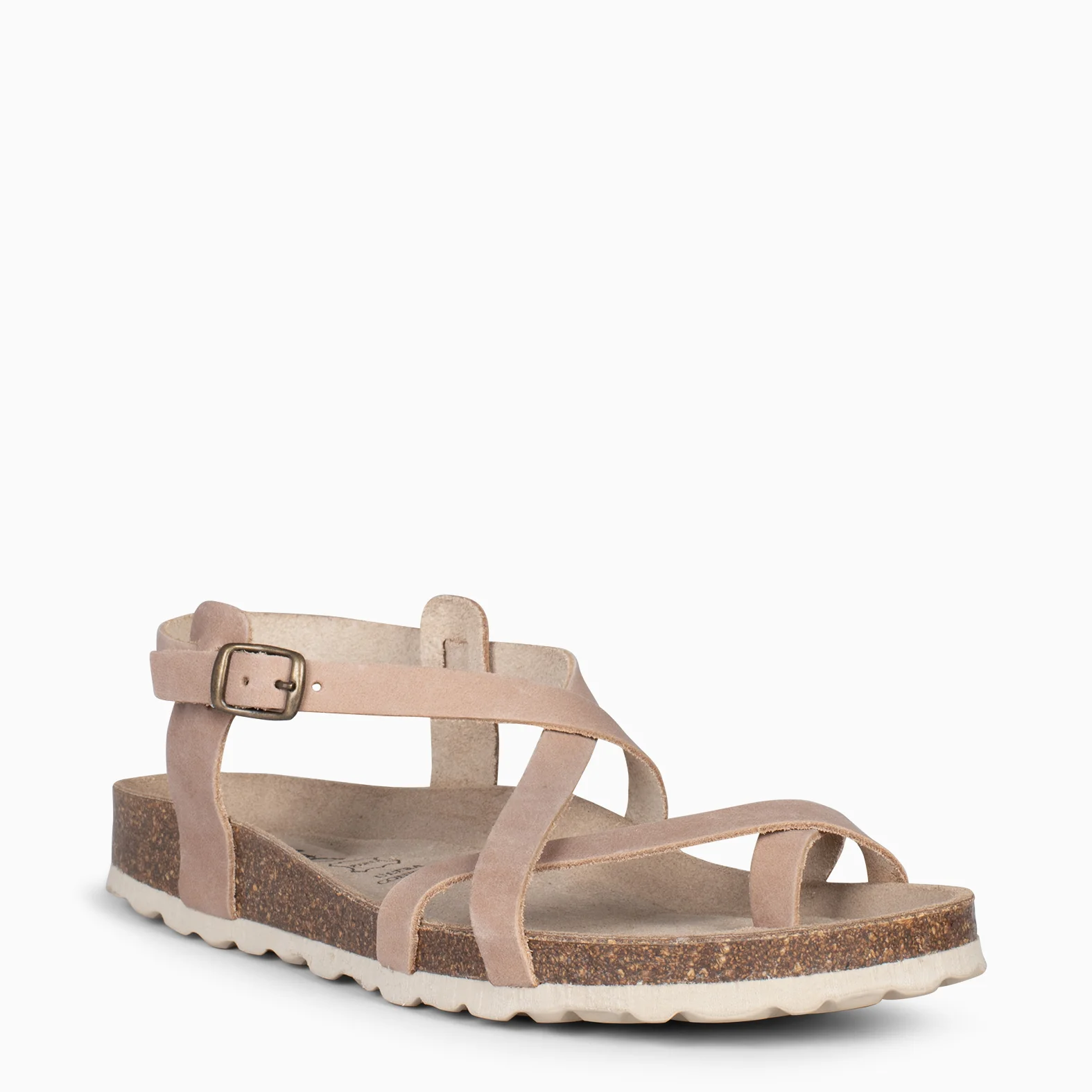BOHEMIAN – Sandalias BIO con pulsera de dedo TAUPE - Image 4