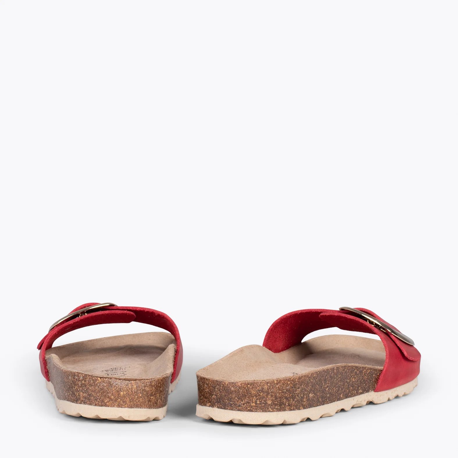 CLAVEL – Sandalias planas de mujer ROJO - Image 4