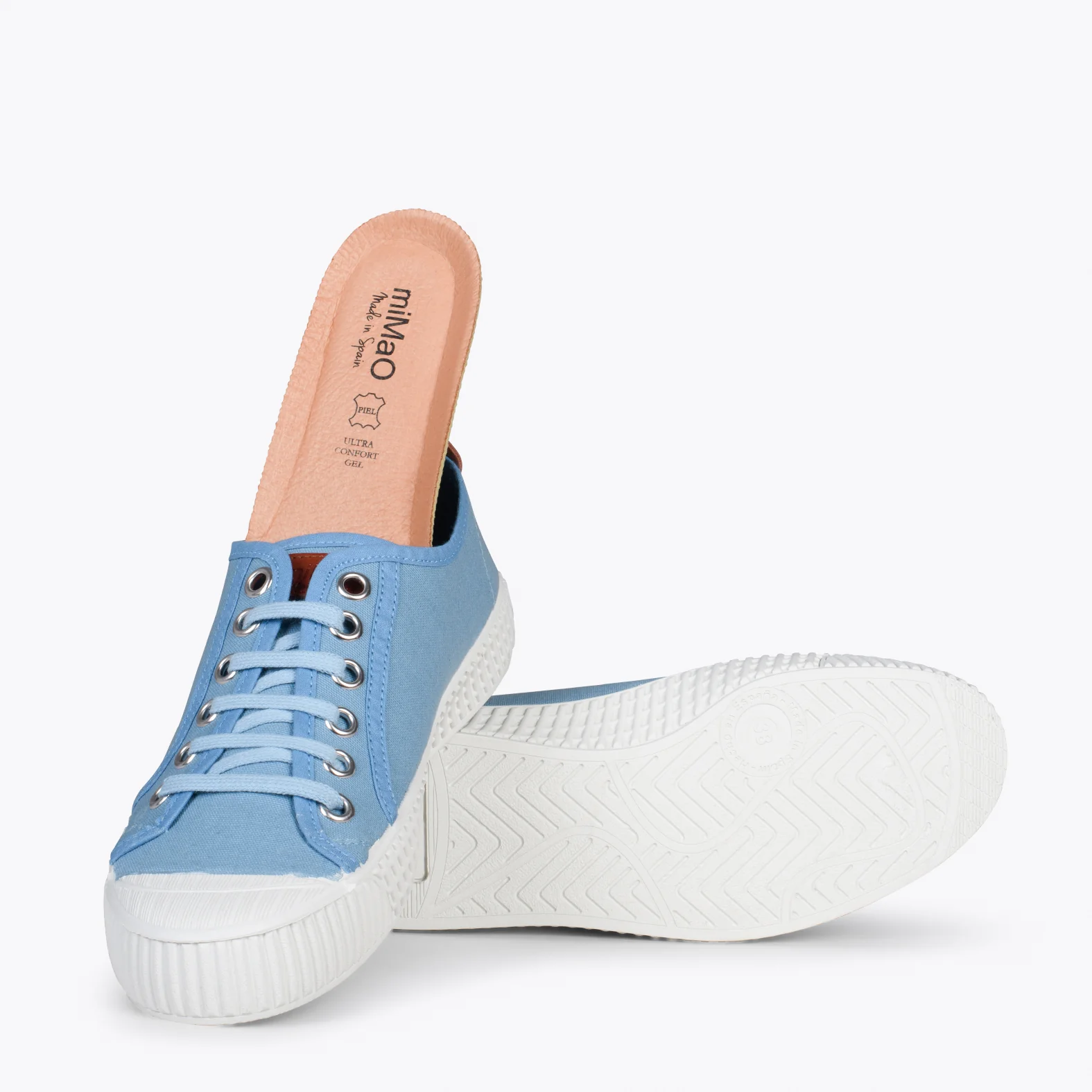BAMBA – Zapatillas casuals de lona para mujer AZUL - Image 5