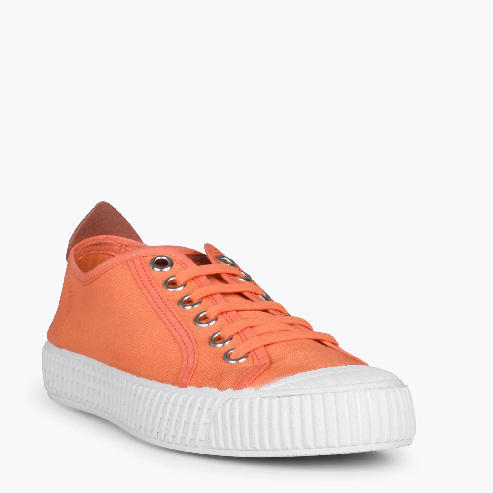 BAMBA – Zapatillas casuals de lona para mujer NARANJA - Image 2