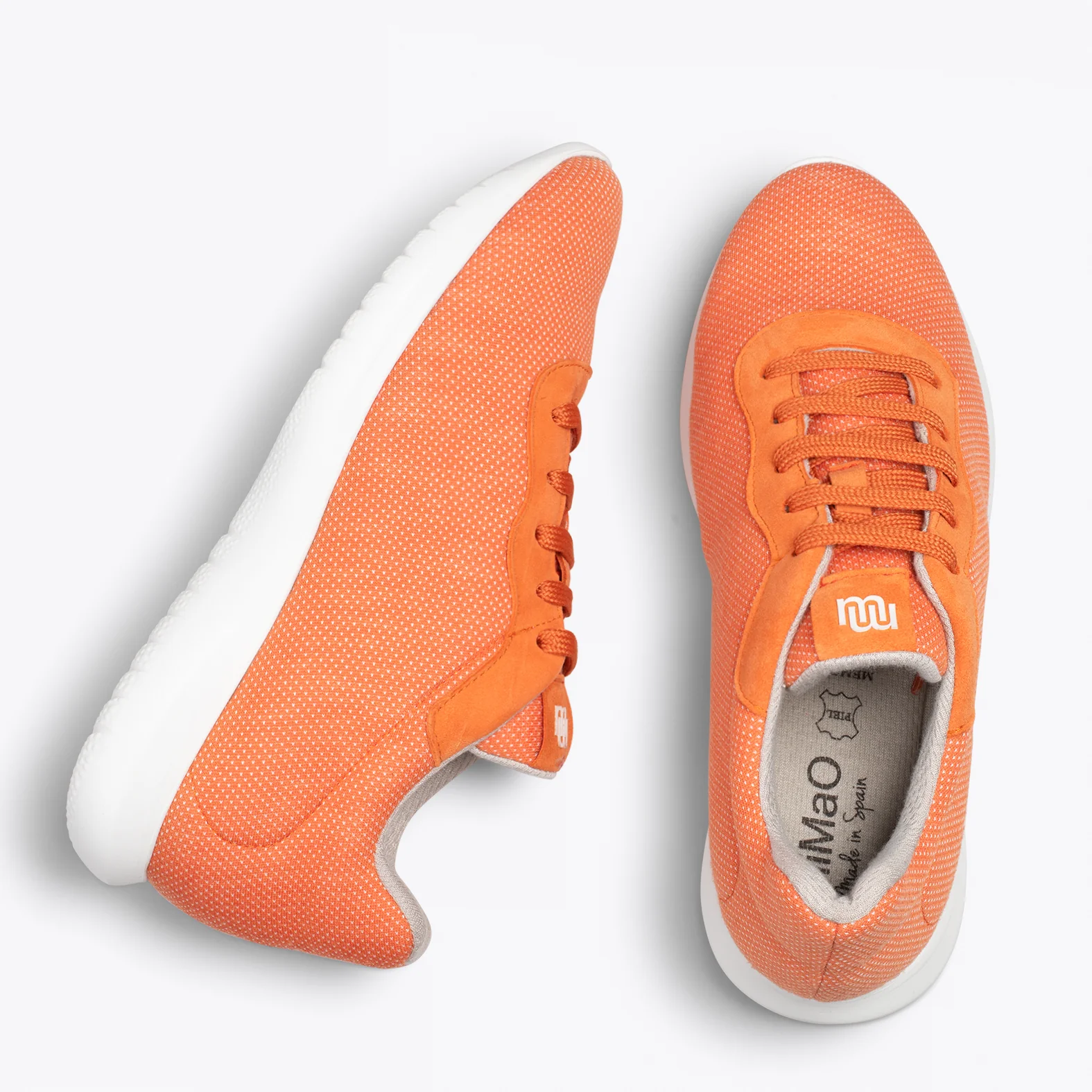 YOGA – Zapatillas deportivas de lana merino NARANJA - Image 3