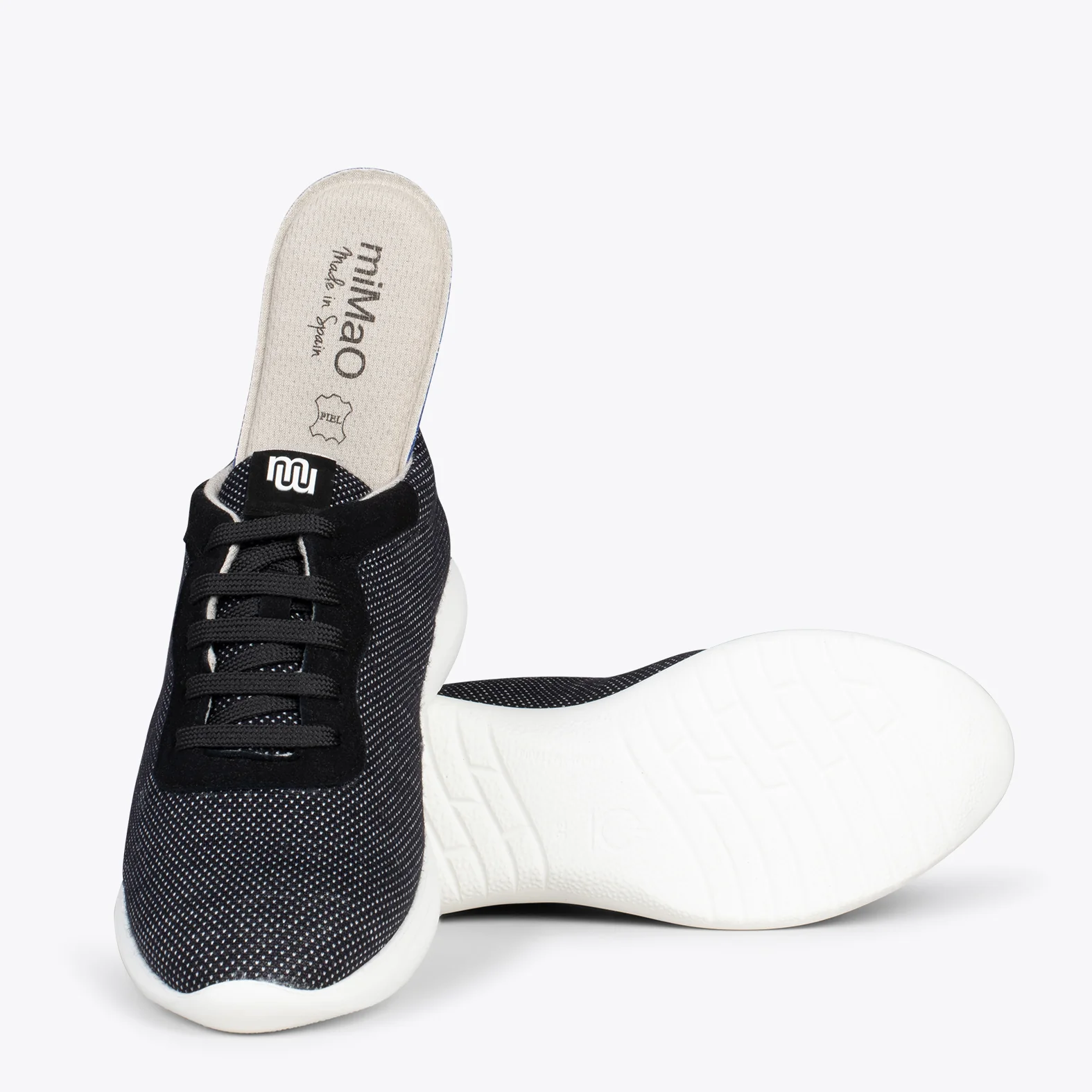 YOGA – Zapatillas deportivas de lana merino NEGRO - Image 5
