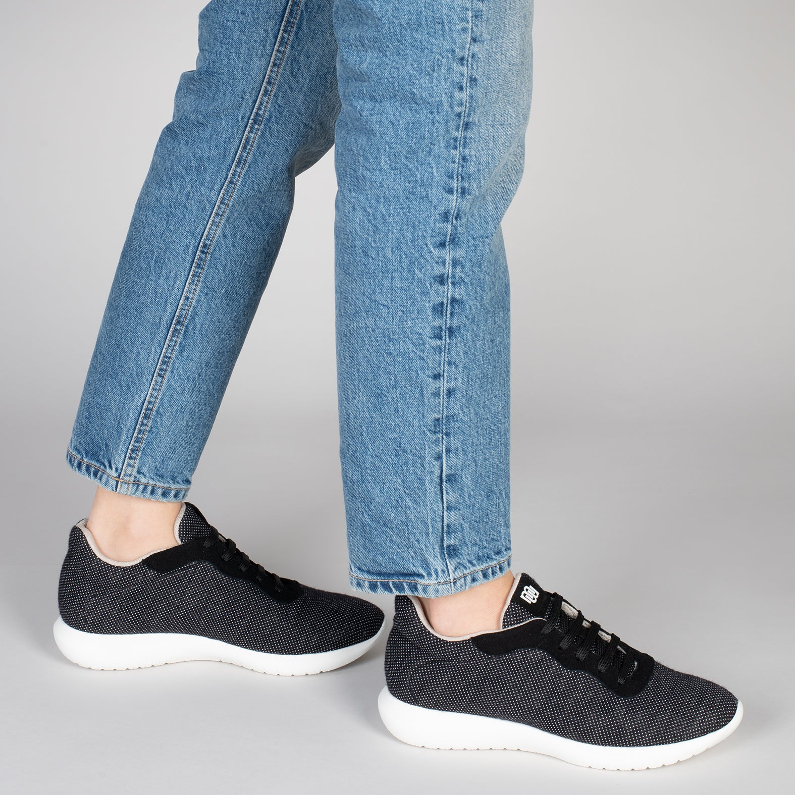 YOGA – Zapatillas deportivas de lana merino NEGRO - Image 7