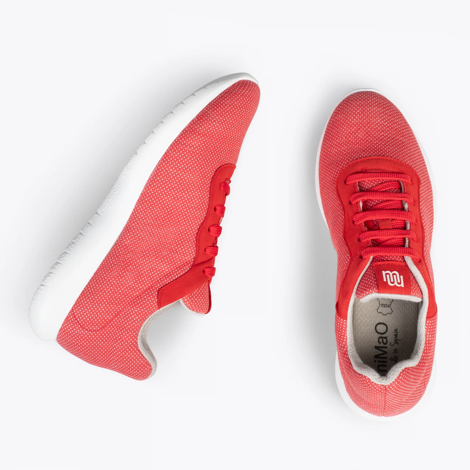 YOGA – Zapatillas deportivas de lana merino ROJO - Image 3