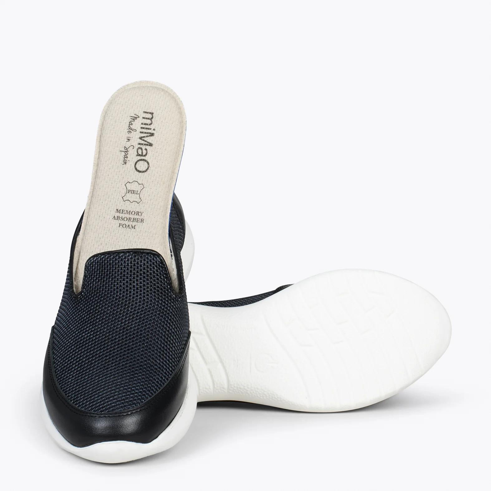 SLIPPER SPORT – Zapatilla sin cordones con diseño en rejilla NEGRO - Image 5