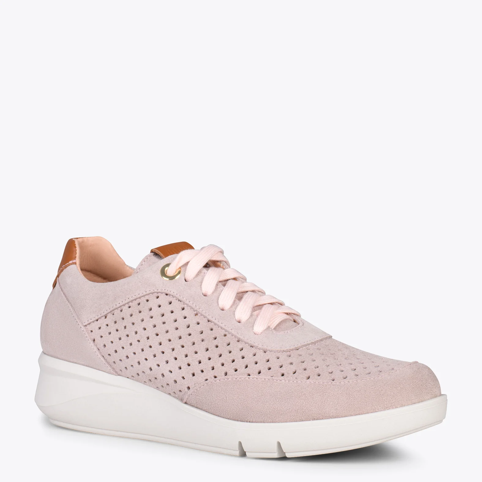 BLUCHER DEPORTIVO - Zapatillas con cuña para mujer NUDE - Image 2