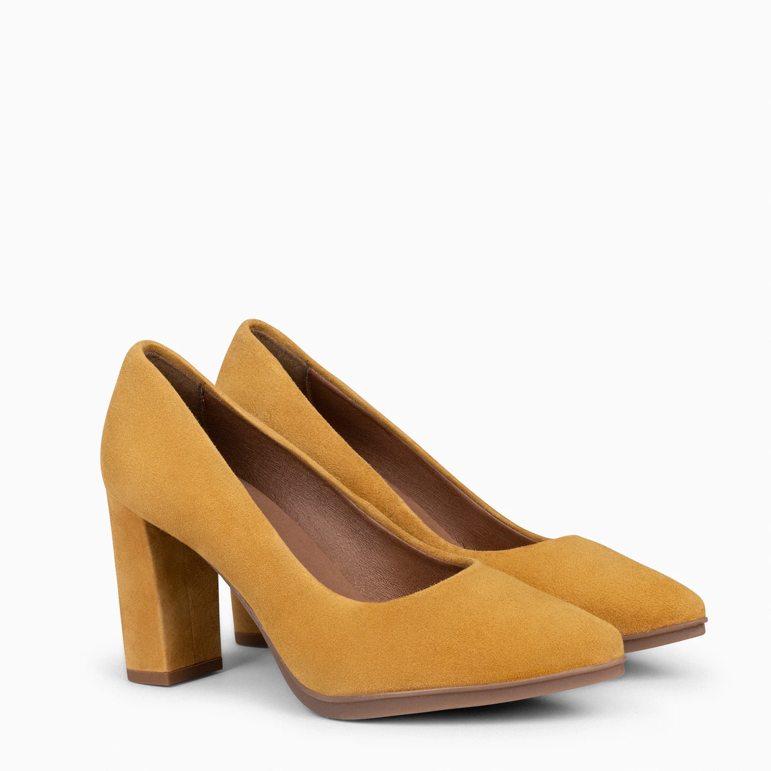 URBAN – Zapatos de tacón alto de ante MIEL - Image 2