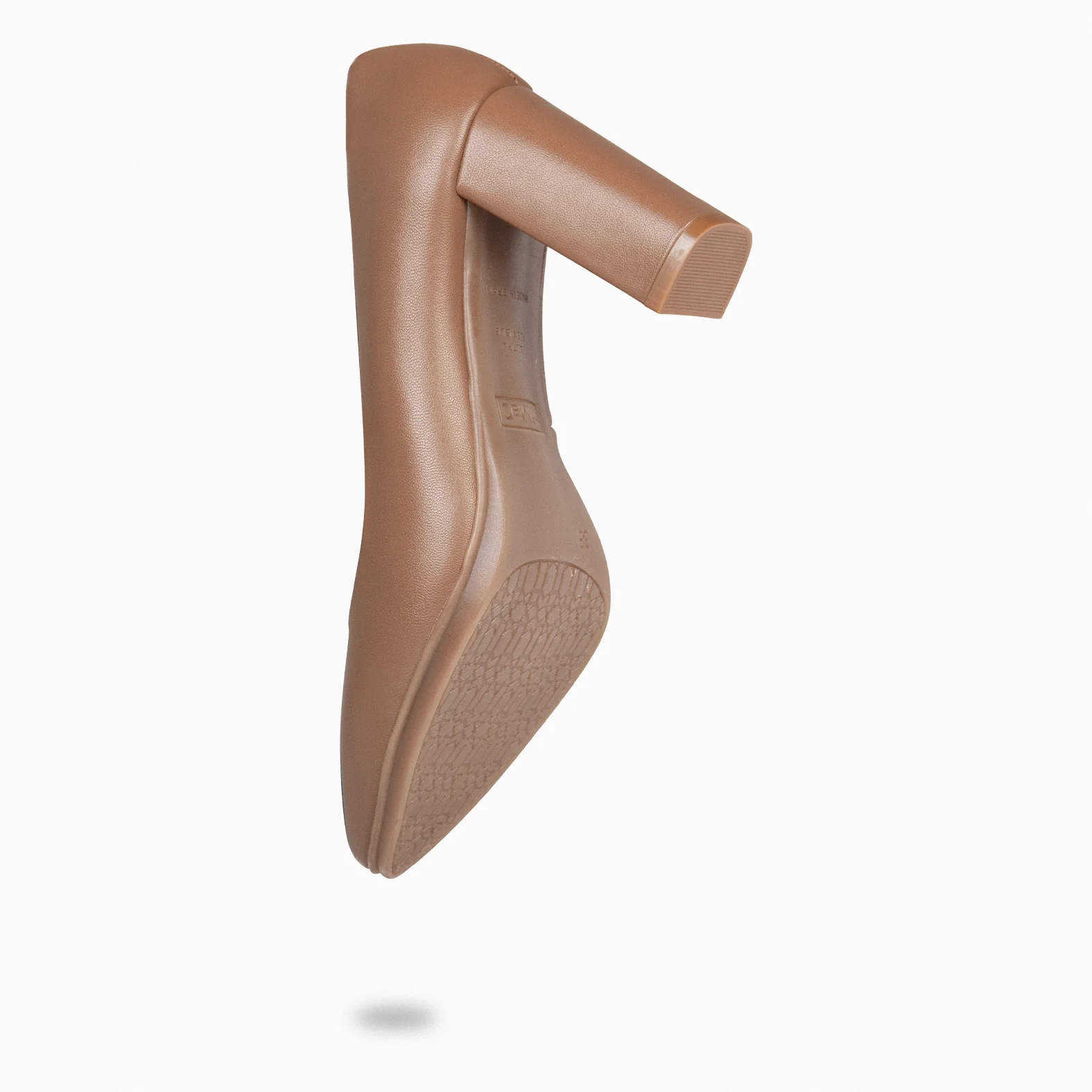 URBAN SALON – Zapatos de tacón alto de napa CAMEL - Image 6