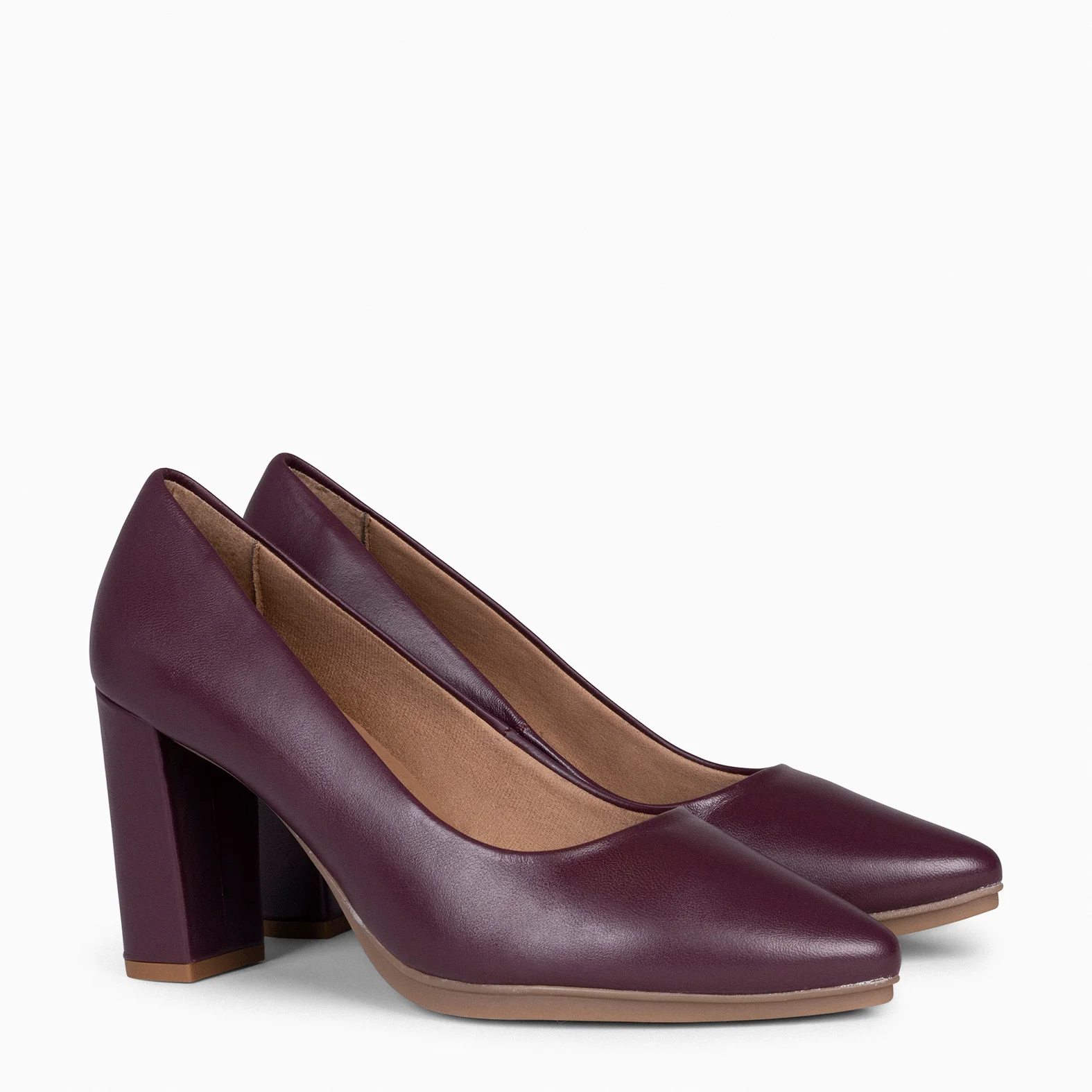 URBAN SALON – Zapatos de tacón alto de napa BURDEOS - Image 2