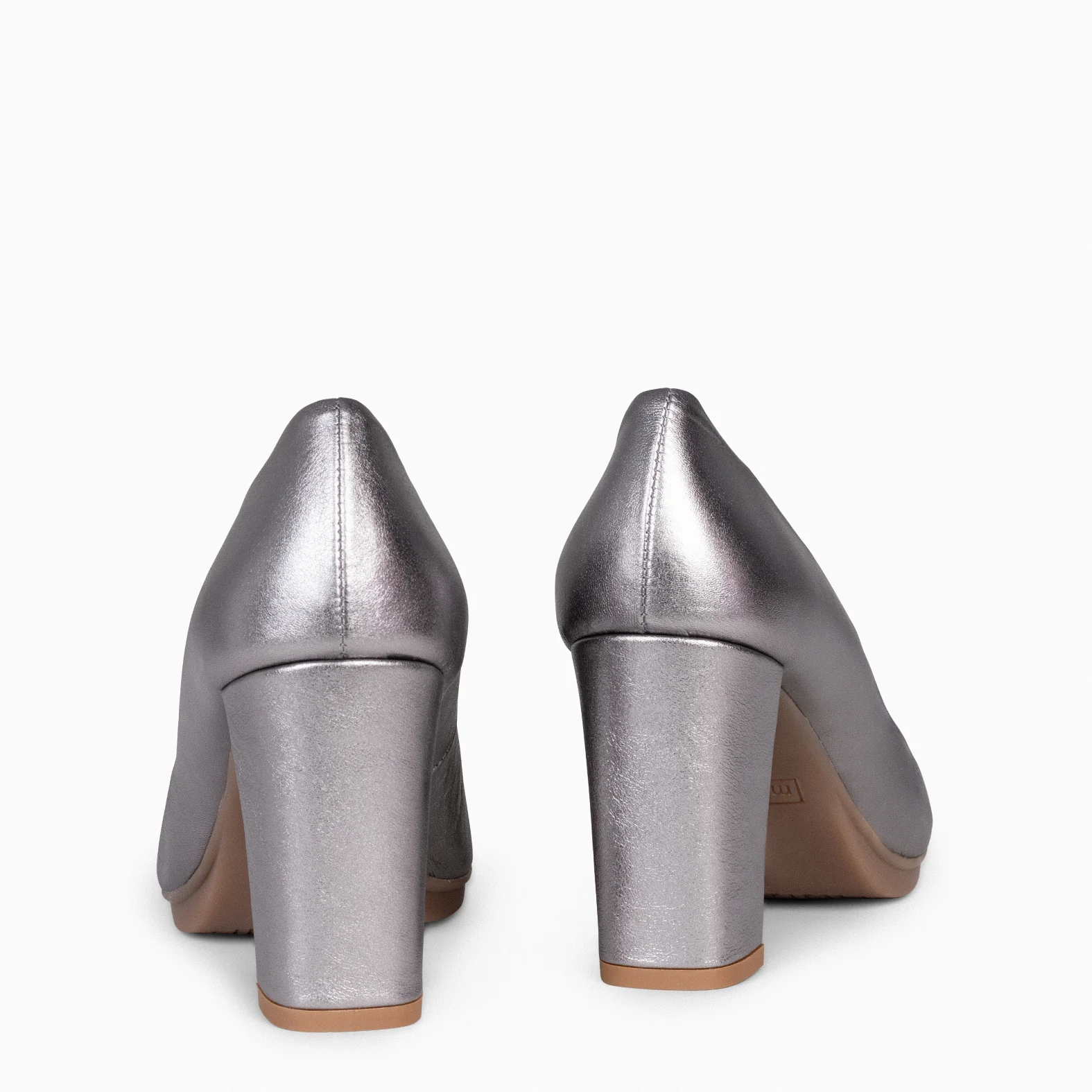 URBAN SPLASH - Zapatos de tacón alto de piel metalizada PLATA - Image 4
