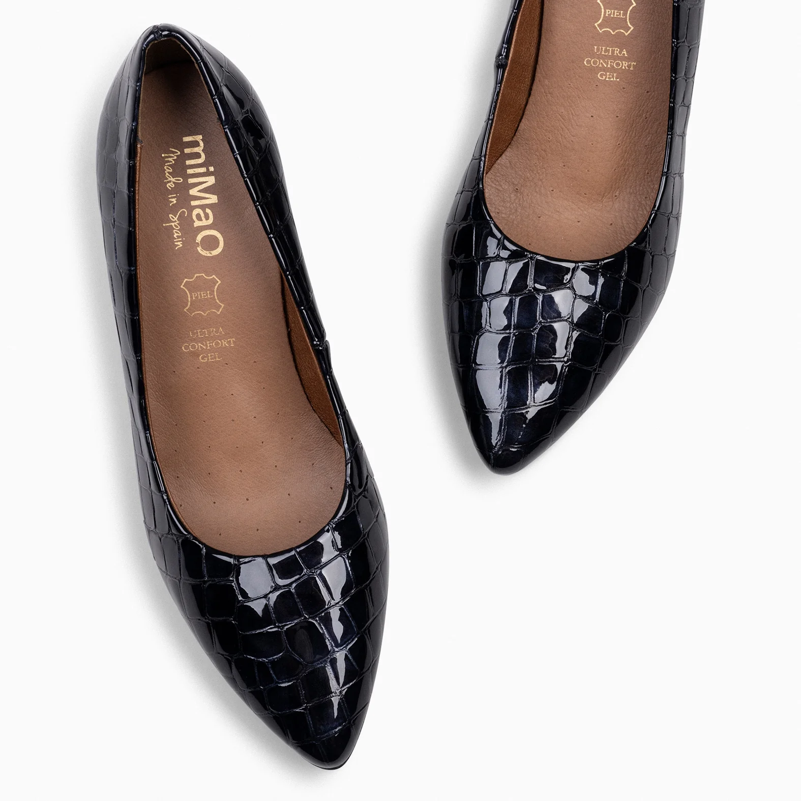 URBAN S COCO – Zapatos de tacón con textura de cocodrilo NEGRO - Image 3