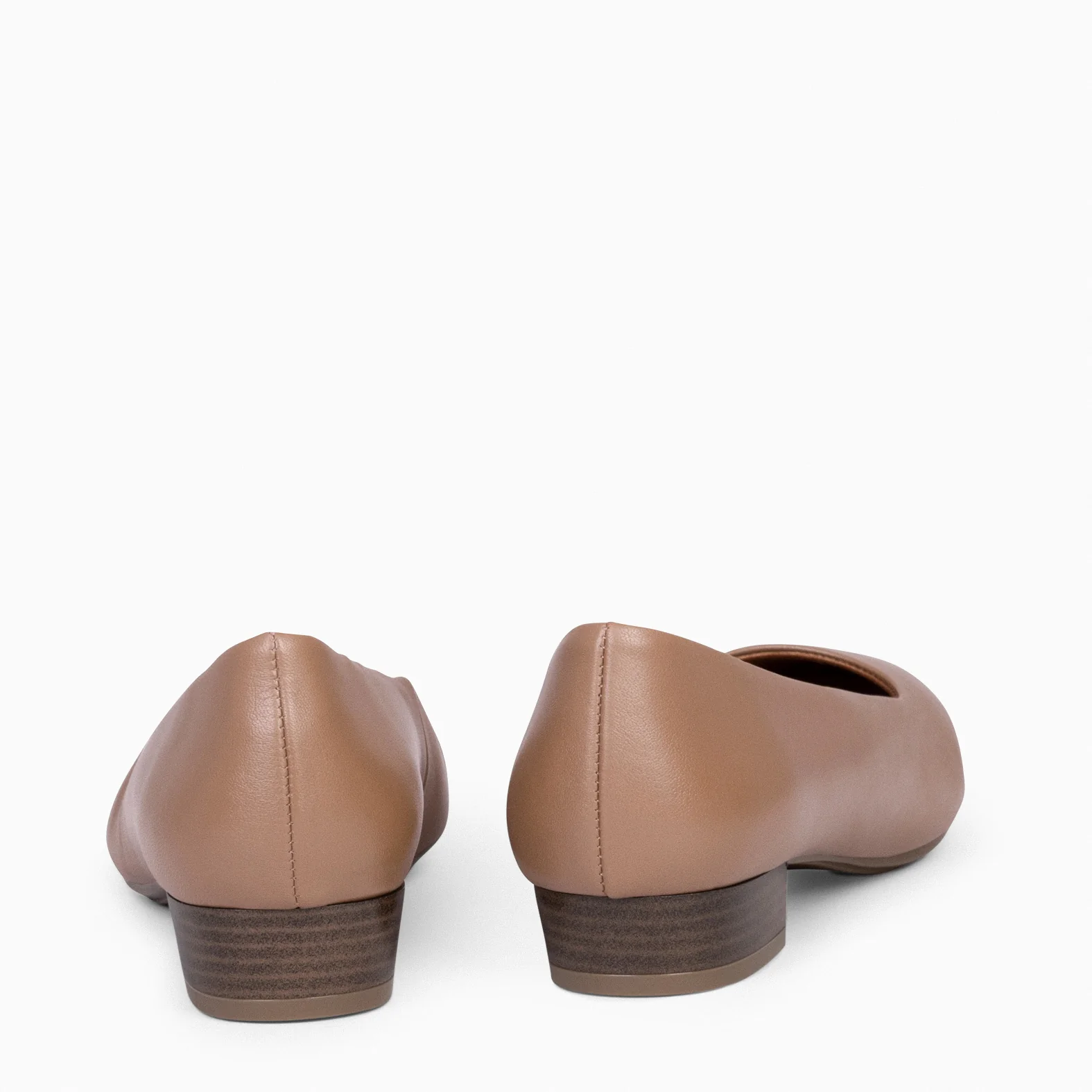URBAN XS - Zapatos de tacón bajo de napa NUDE - Image 4
