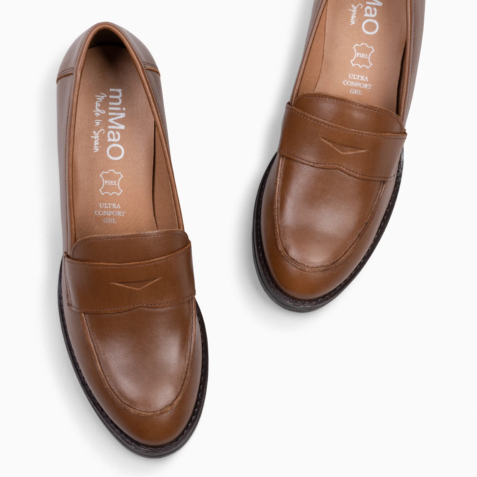 MOKKA – Mocasín de napa con tacón CAMEL - Image 2