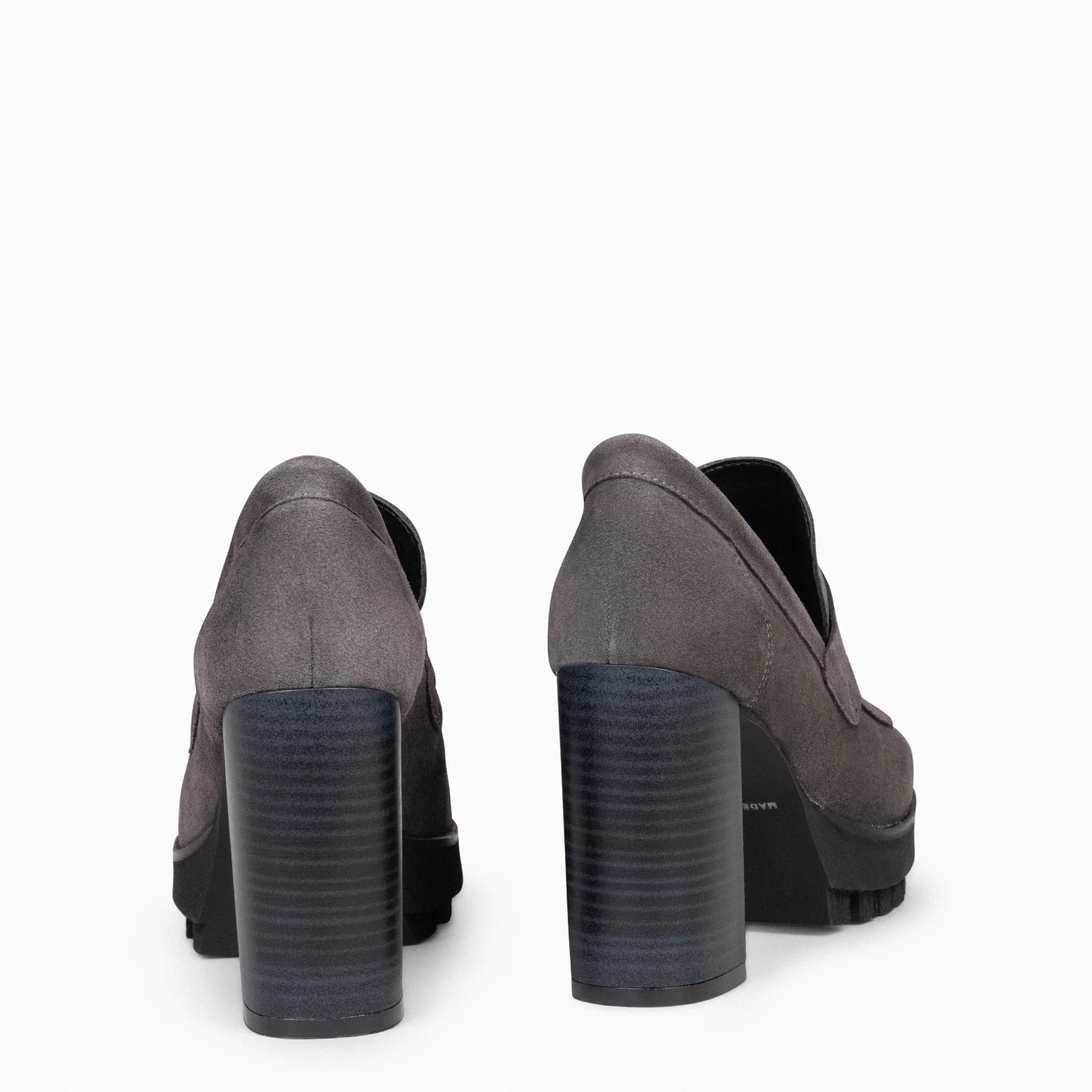 TREND – Mocasín con tacón y plataforma GRIS - Image 4