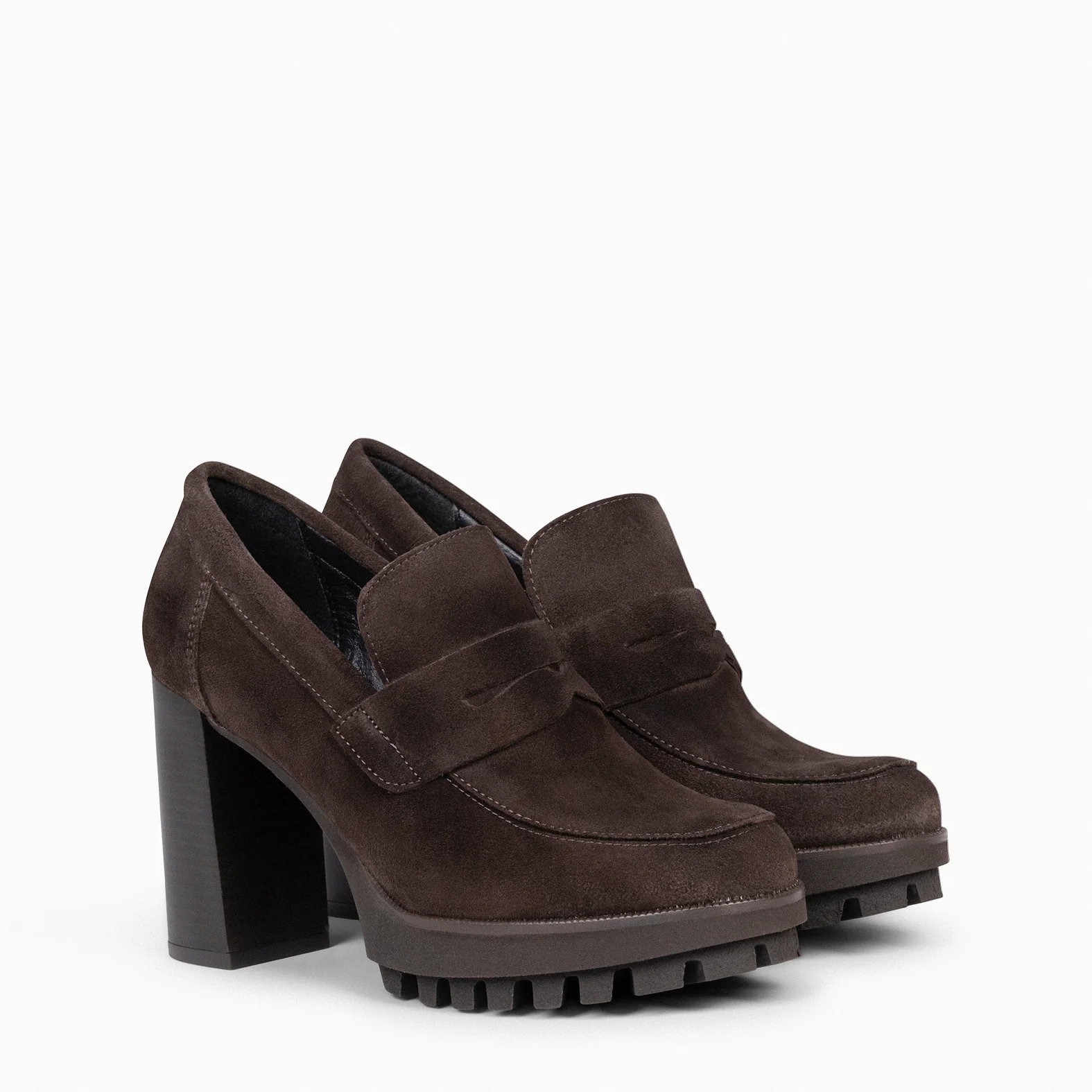 TREND – Mocasín con tacón y plataforma MARRÓN - Image 2