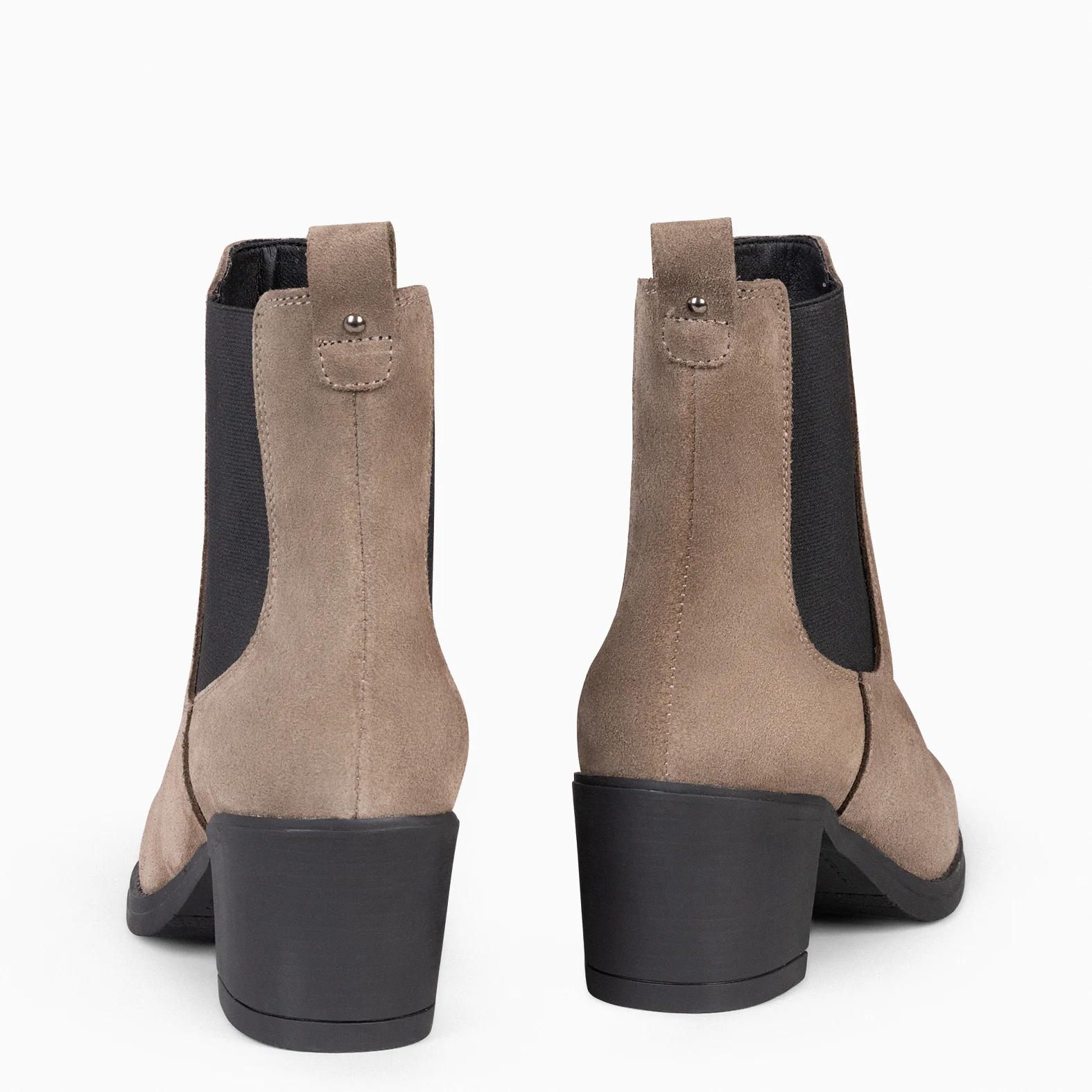 NEW CHELSEA - Botines de caña alta con tacón para mujer TAUPE - Image 3