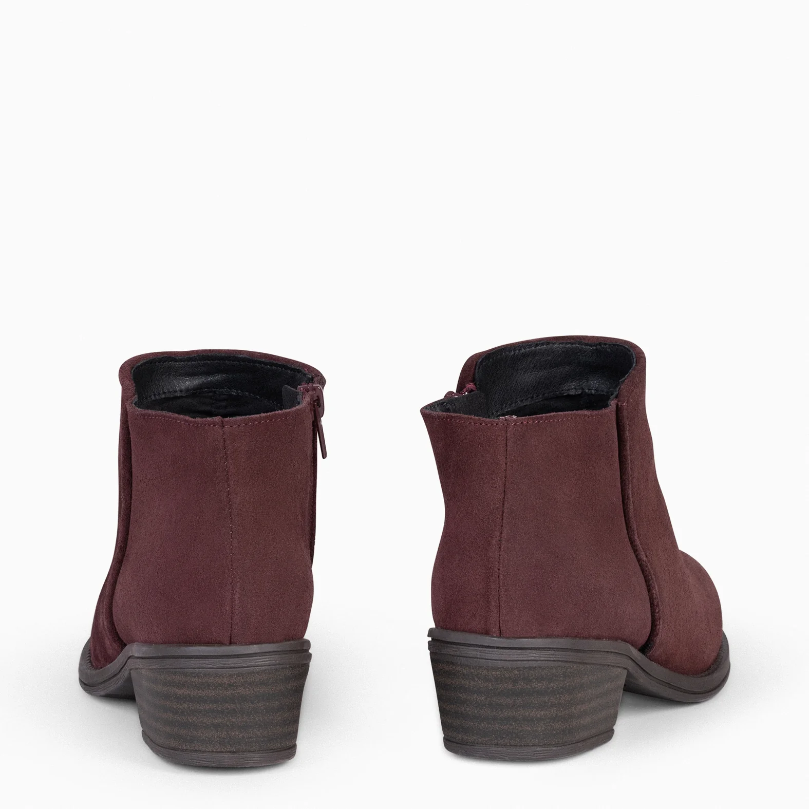 BALTIMOR - Botines piel mujer hidrófugo de color BURDEOS - Image 3
