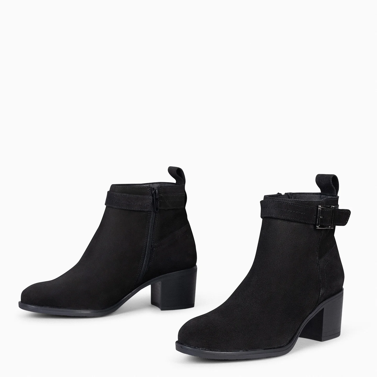 SEATTLE - Botines serraje mujer en color NEGRO - Image 4
