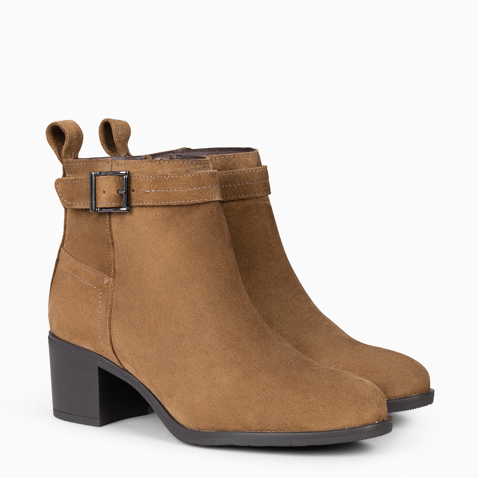 SEATTLE - Botines serraje mujer en color CAMEL - Image 2