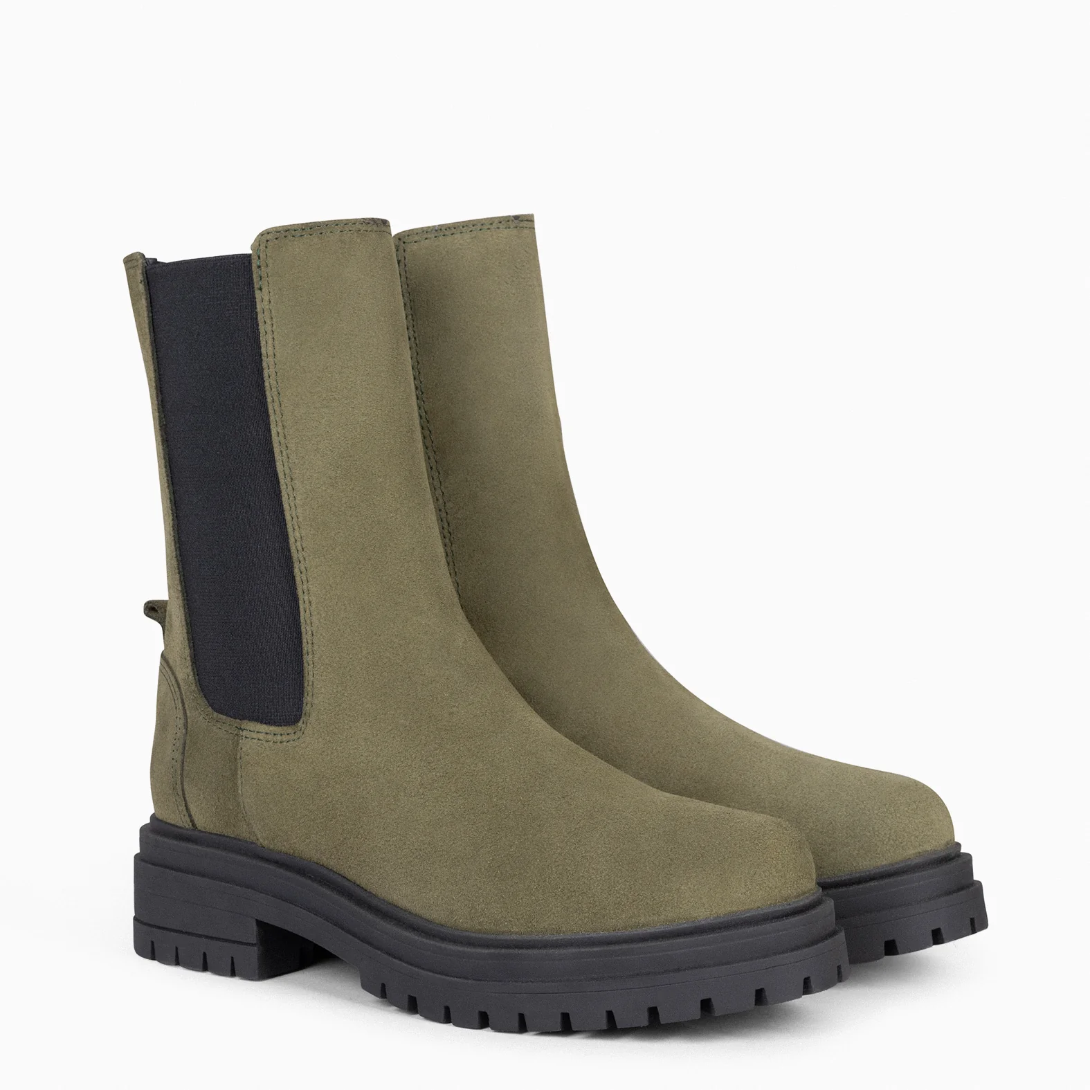 STAMFORD - Botines Chelsea KAKI con Plataforma Track - Image 2