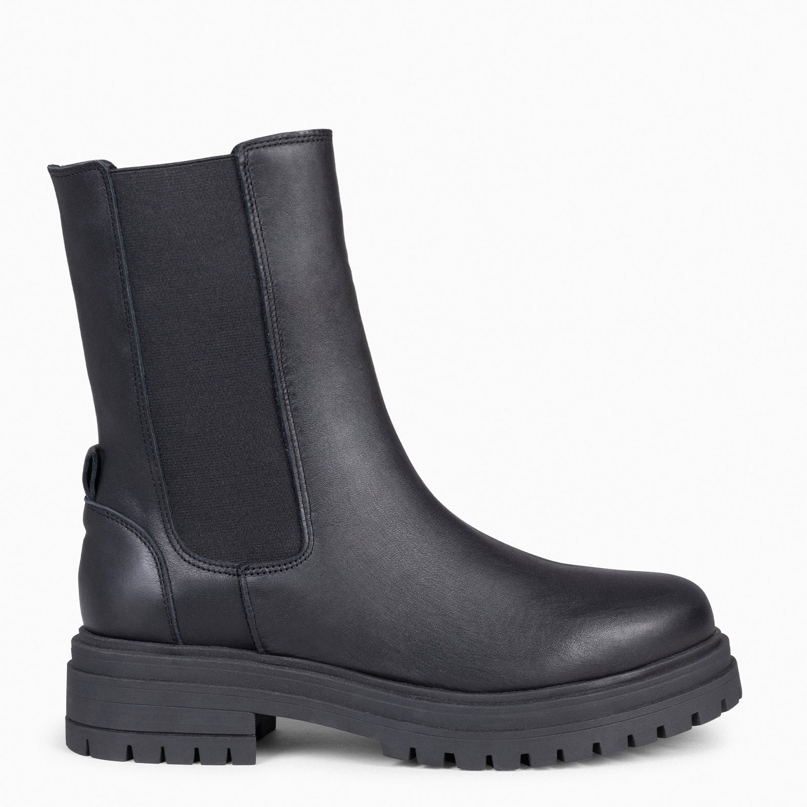 STAMFORD - Botines Chelsea NEGROS con Plataforma Track