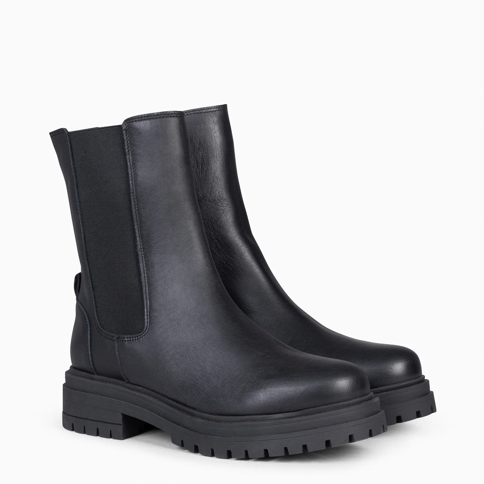 STAMFORD - Botines Chelsea NEGROS con Plataforma Track - Image 2