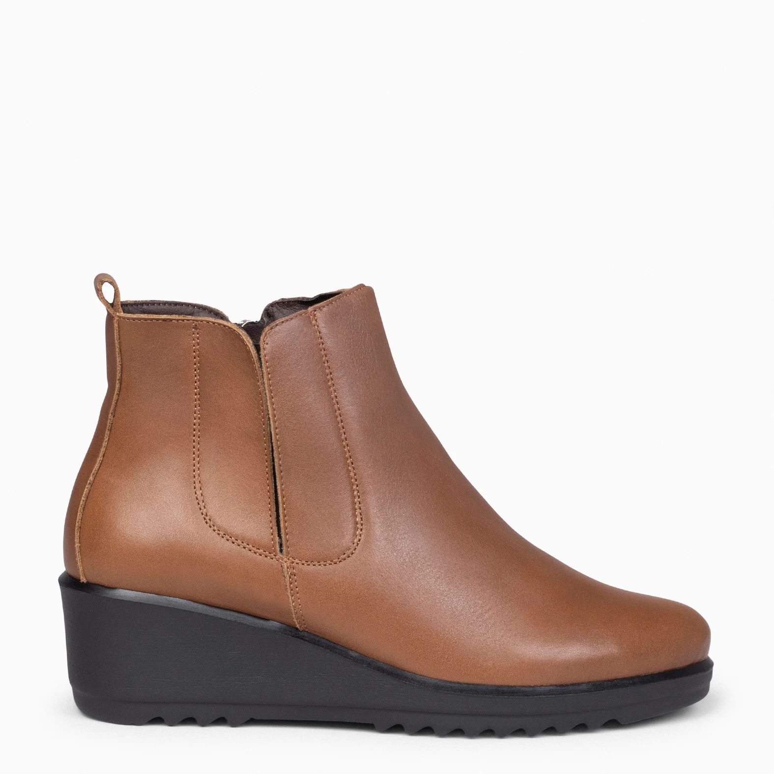 CARLI - Botines cuña mujer CAMEL - Image 2