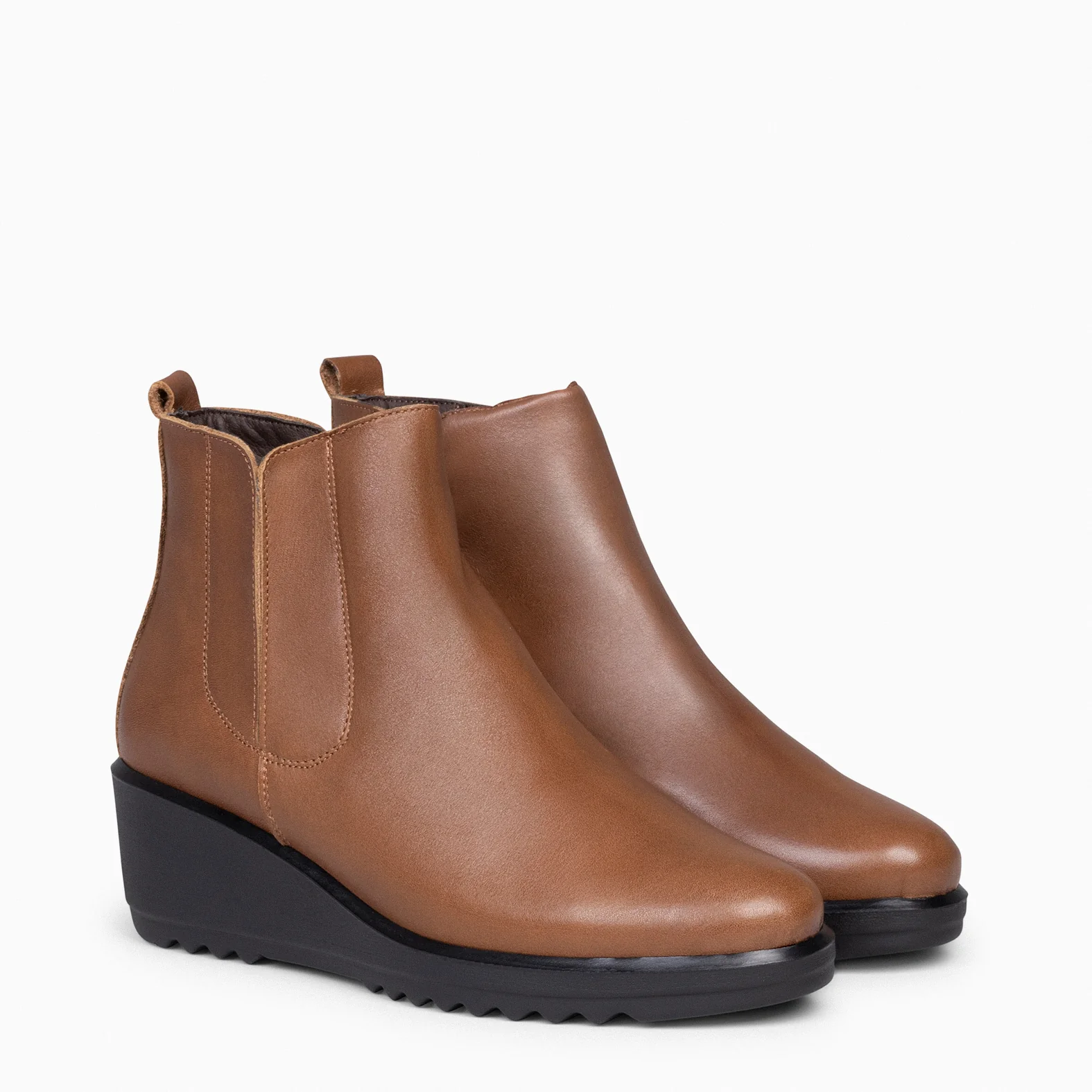 CARLI - Botines cuña mujer CAMEL - Image 3