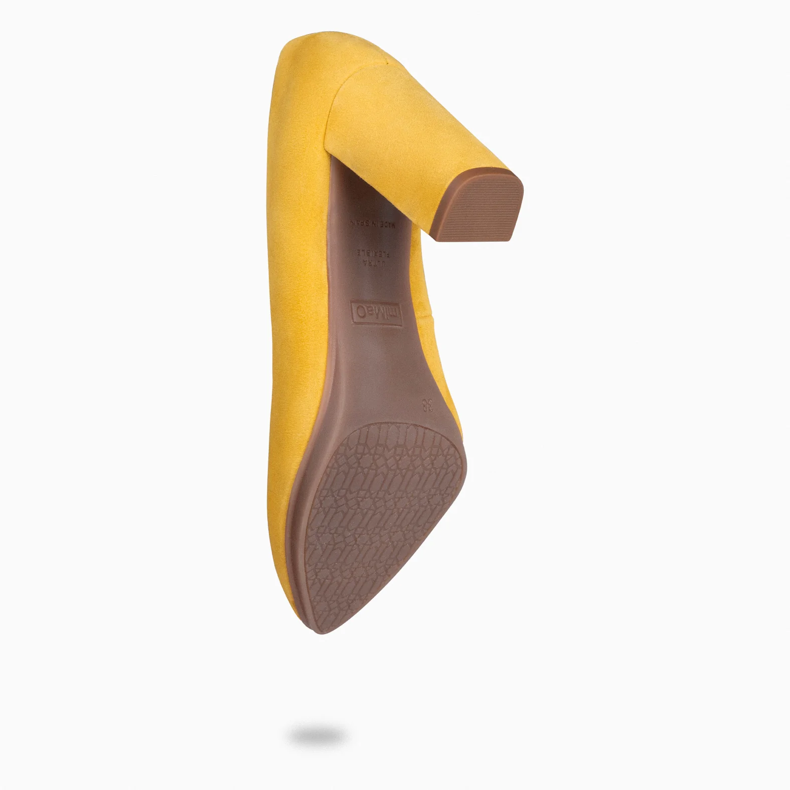 URBAN – Zapatos de tacón alto de ante AMARILLO - Image 6