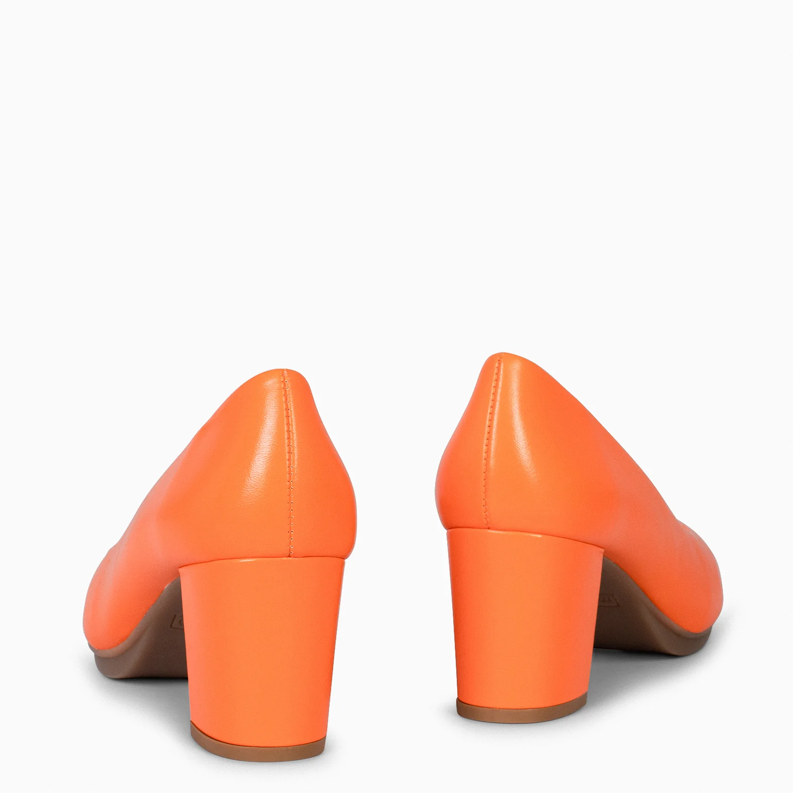 URBAN S SALON - Zapatos de tacón medio de napa NARANJA - Image 4