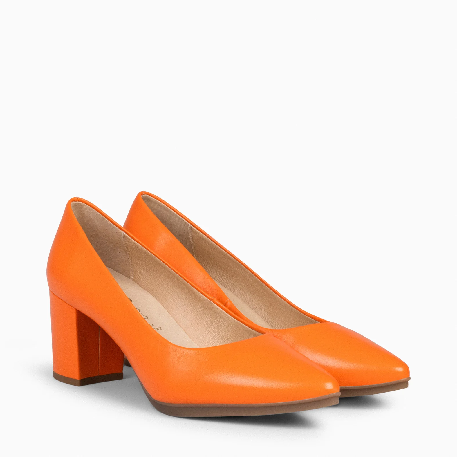 URBAN S SALON - Zapatos de tacón medio de napa NARANJA - Image 5