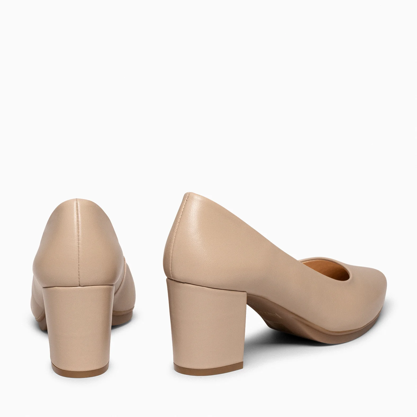 URBAN S SALON - Zapatos de tacón medio de napa TIERRA - Image 3