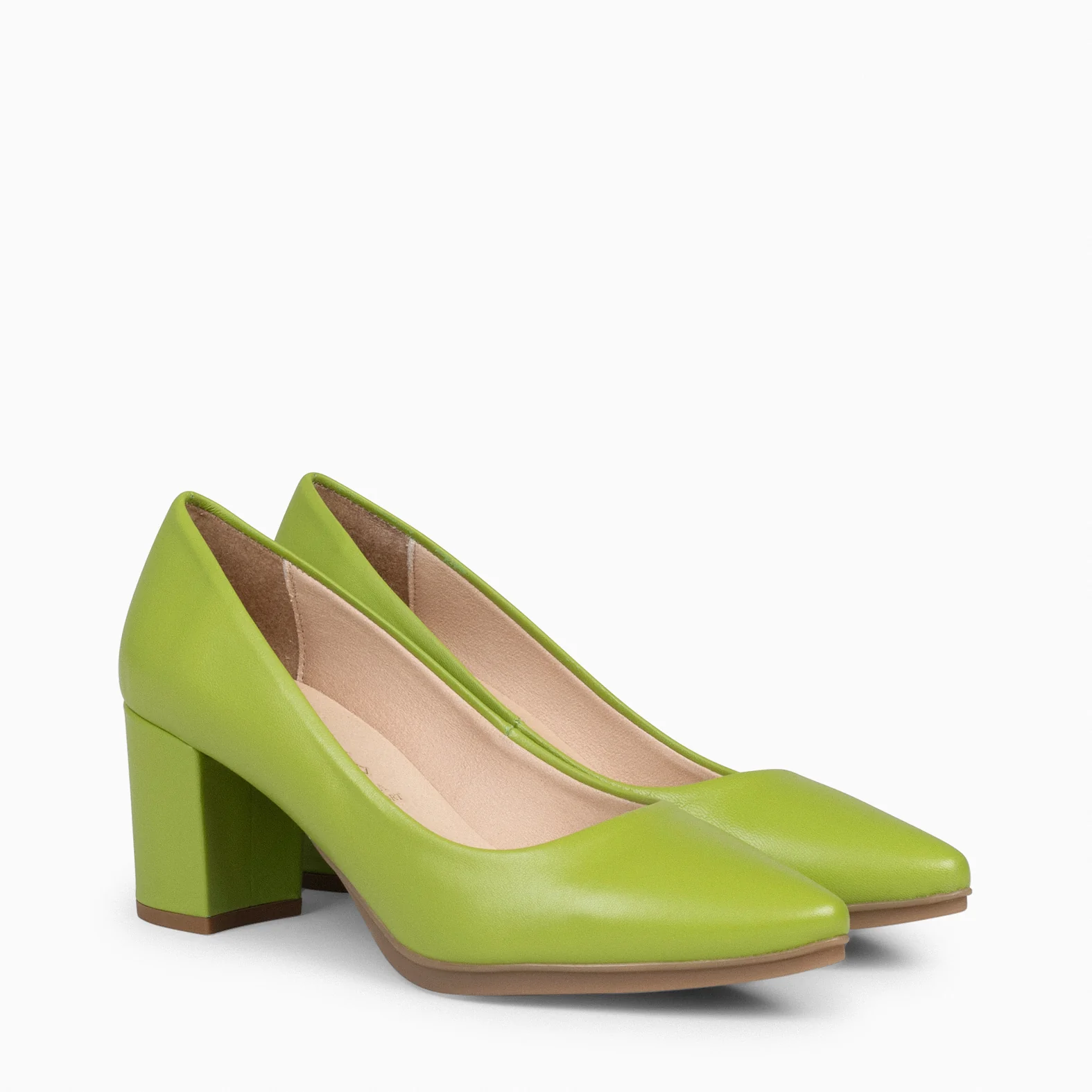 URBAN S SALON - Zapatos de tacón medio de napa VERDE PISTACHO - Image 5