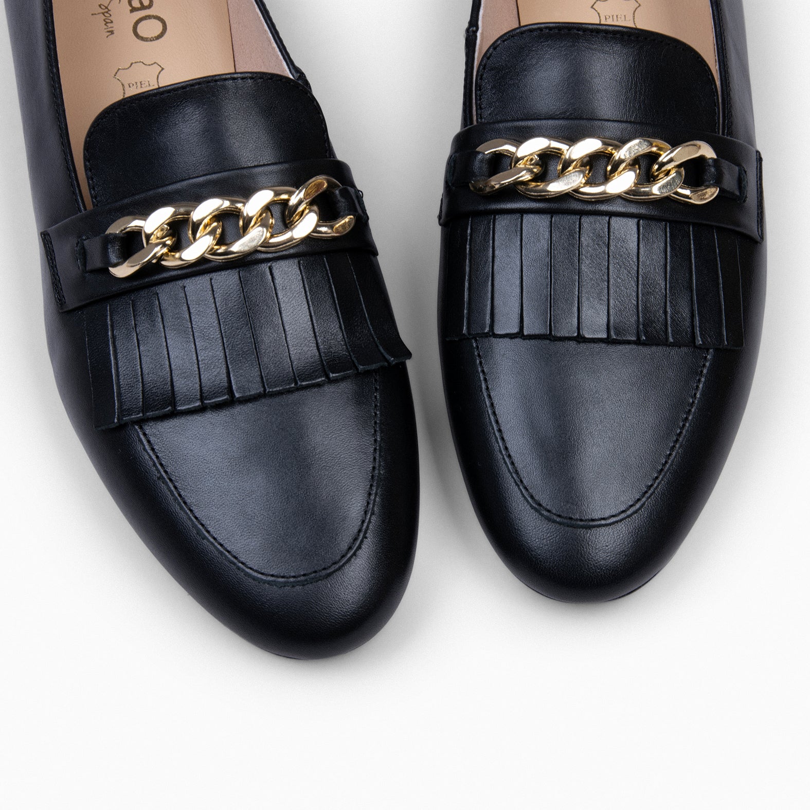 CHAIN - Mocasines elegantes de mujer NEGRO - Image 2