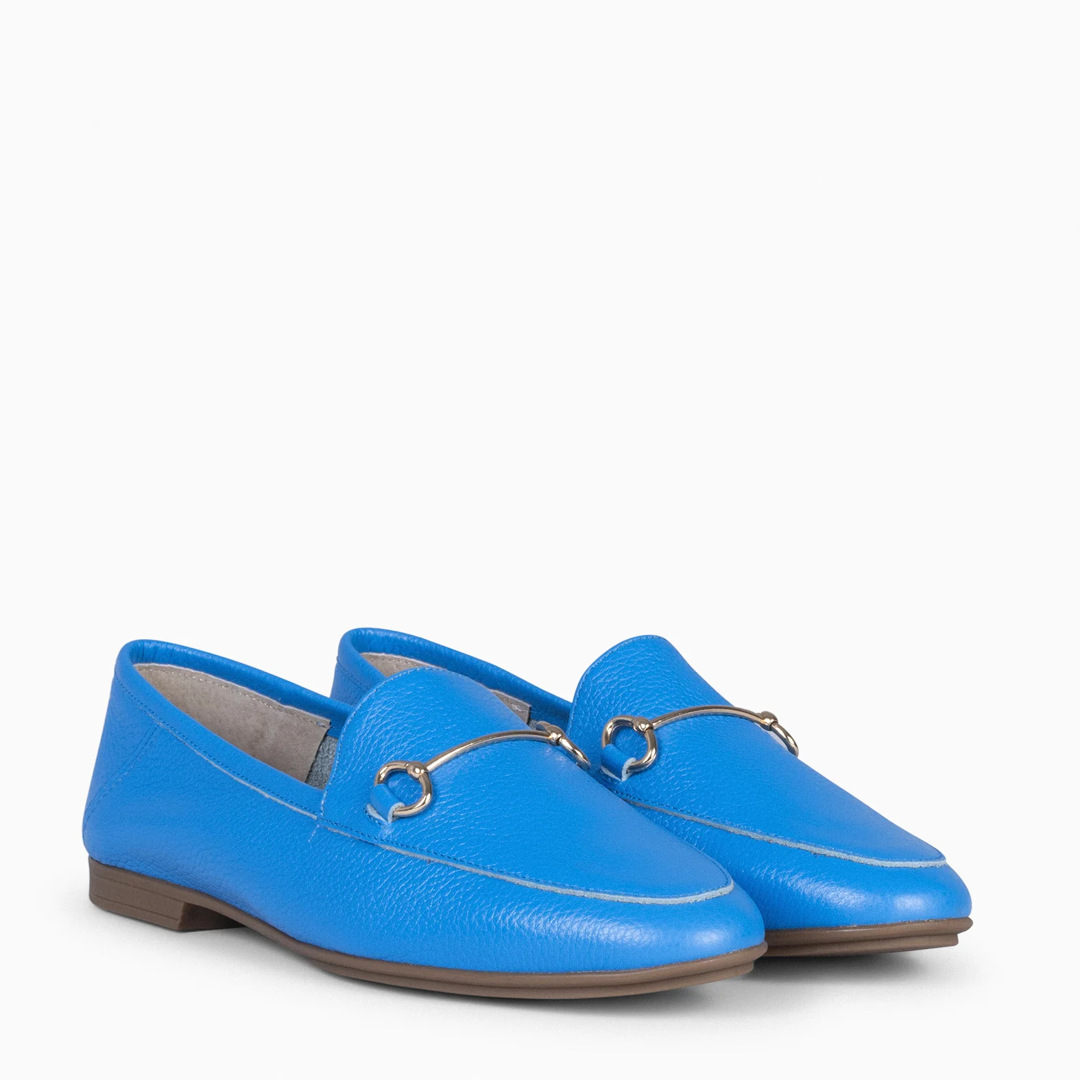 STYLE – Mocasines planos con adorno metalizado AZUL - Image 3