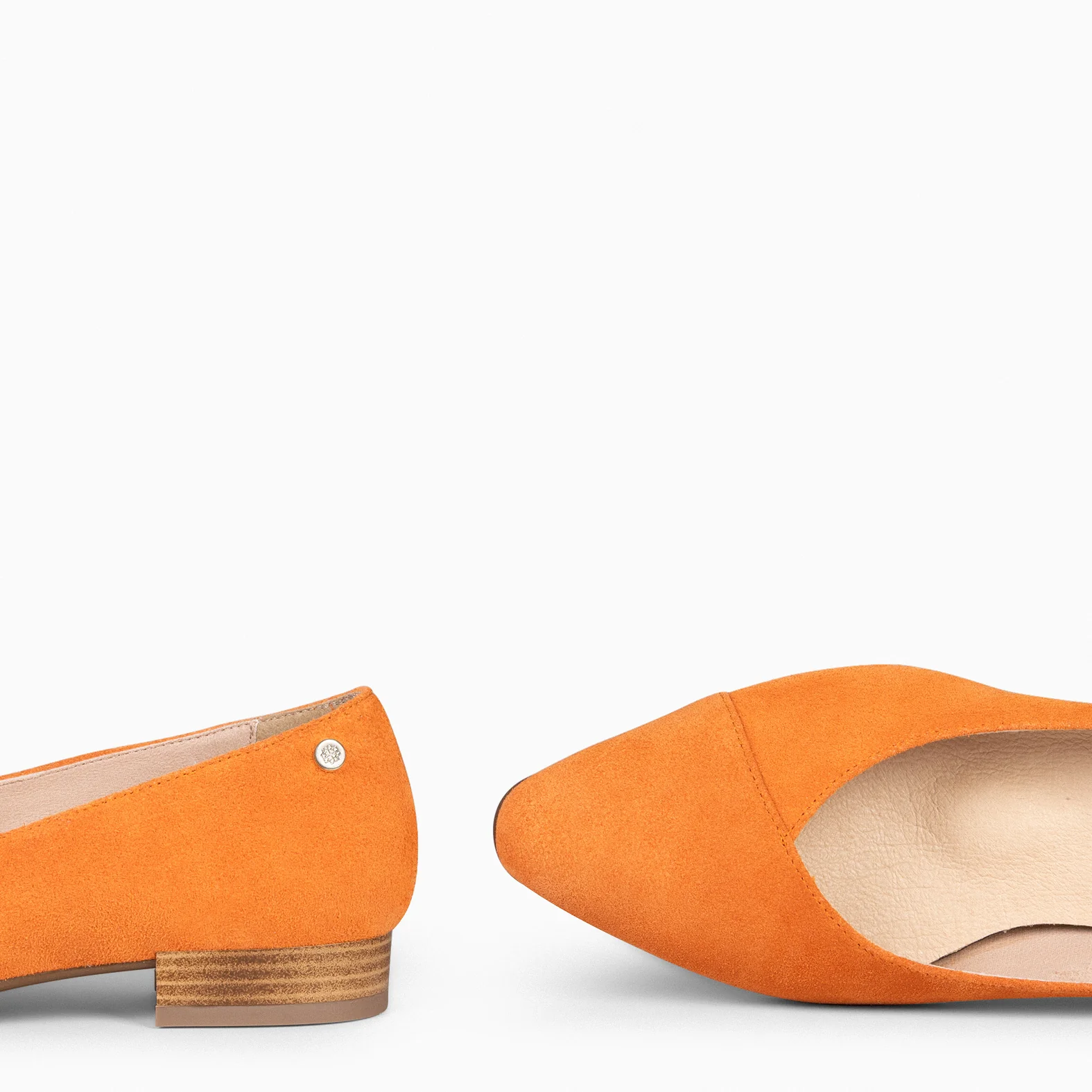 MARIE - Zapatos de tacón Bajo de punta fina NARANJA - Image 3
