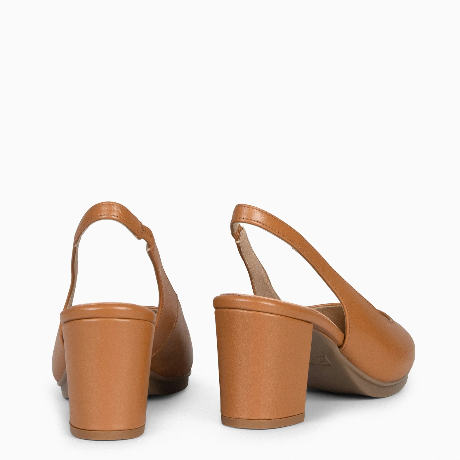 KYARA - Zapato Destalonado con tacón CAMEL - Image 4