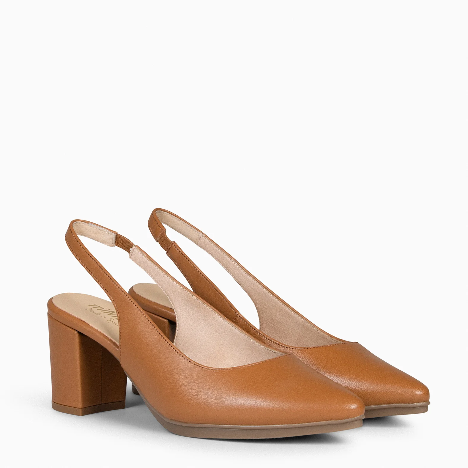KYARA - Zapato Destalonado con tacón CAMEL - Image 5