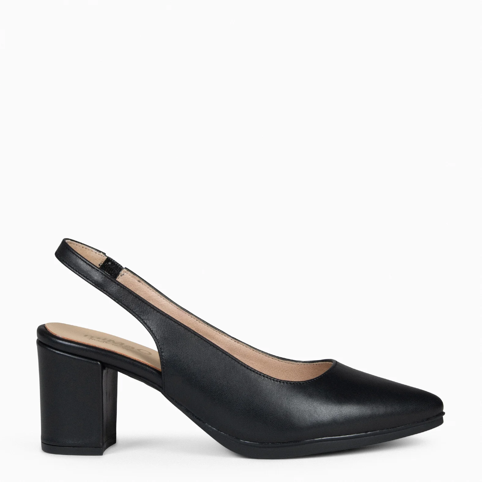 KYARA - Zapato Destalonado con tacón NEGRO