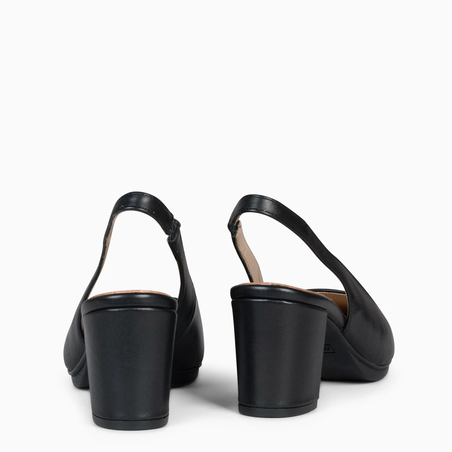 KYARA - Zapato Destalonado con tacón NEGRO - Image 4