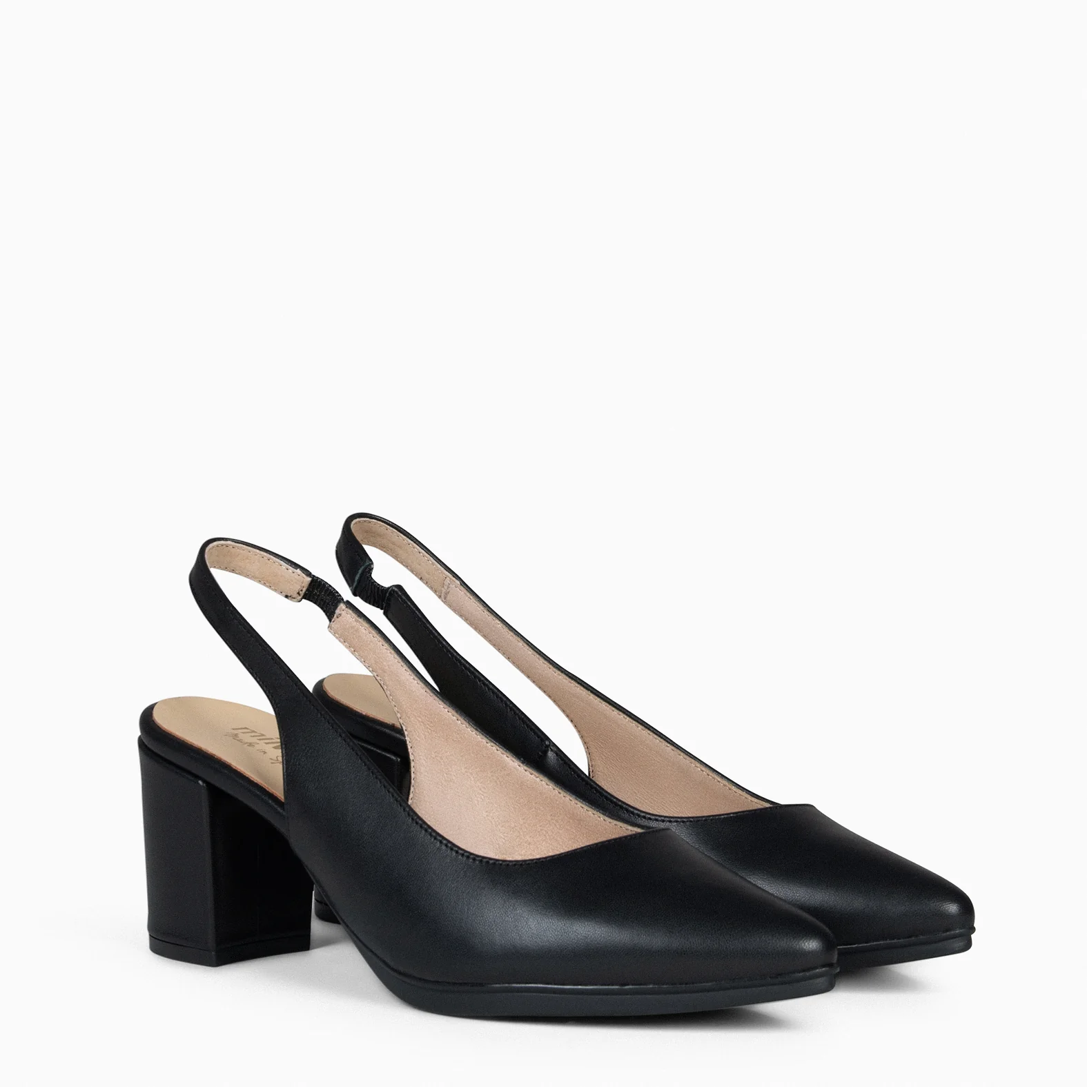 KYARA - Zapato Destalonado con tacón NEGRO - Image 5