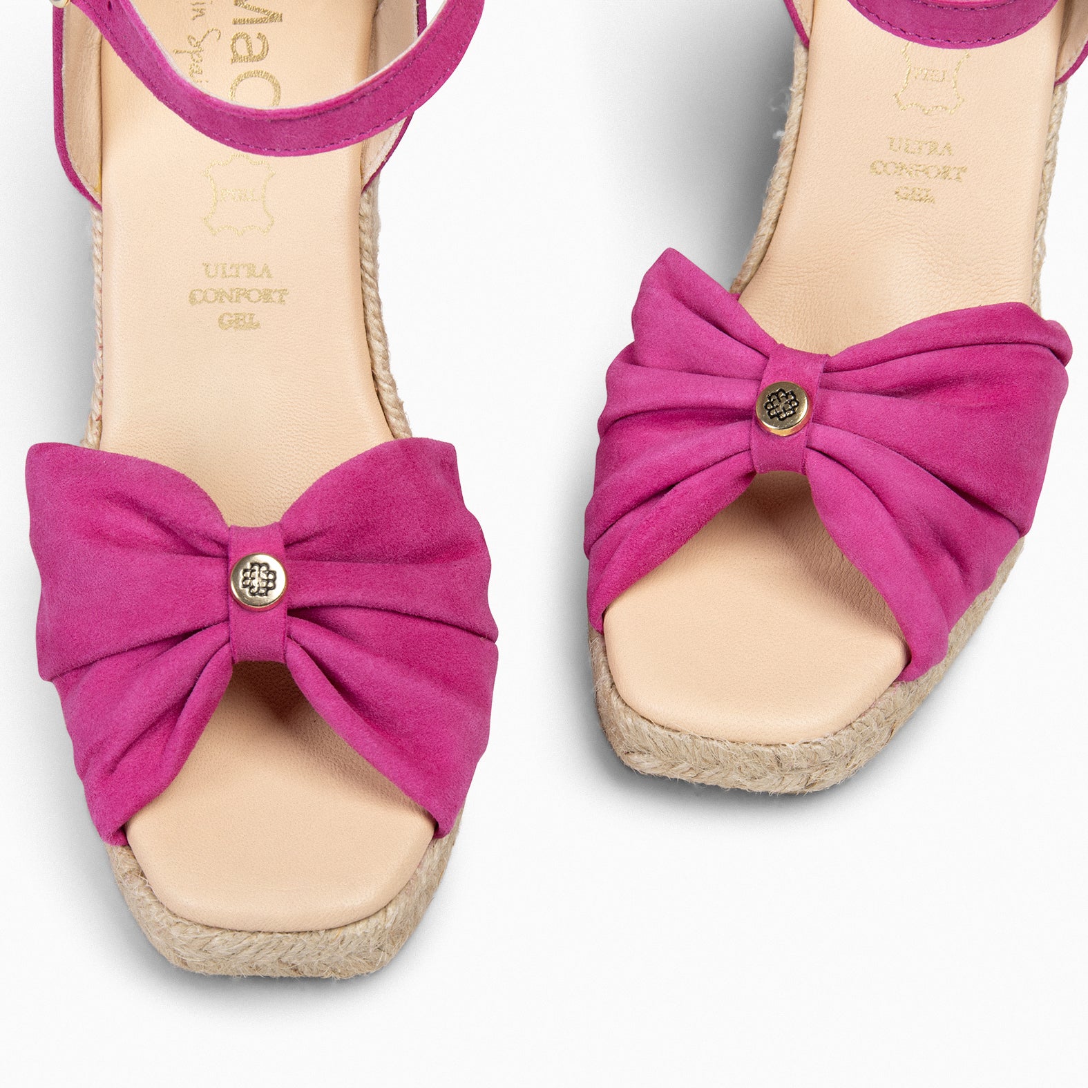 MIRASOL – Cuñas altas de esparto FUCSIA - Image 3