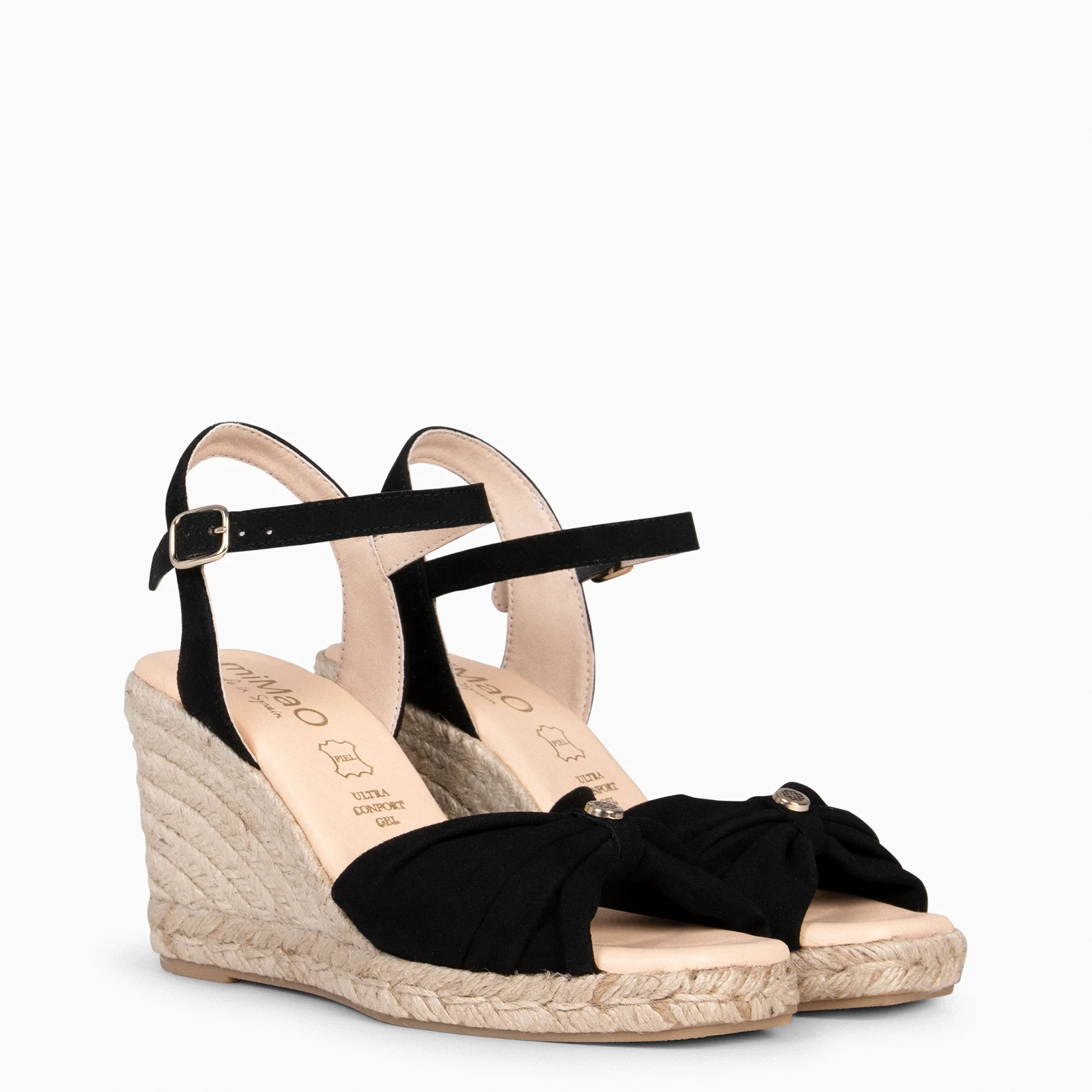 MIRASOL – Cuñas altas de esparto NEGRO - Image 3